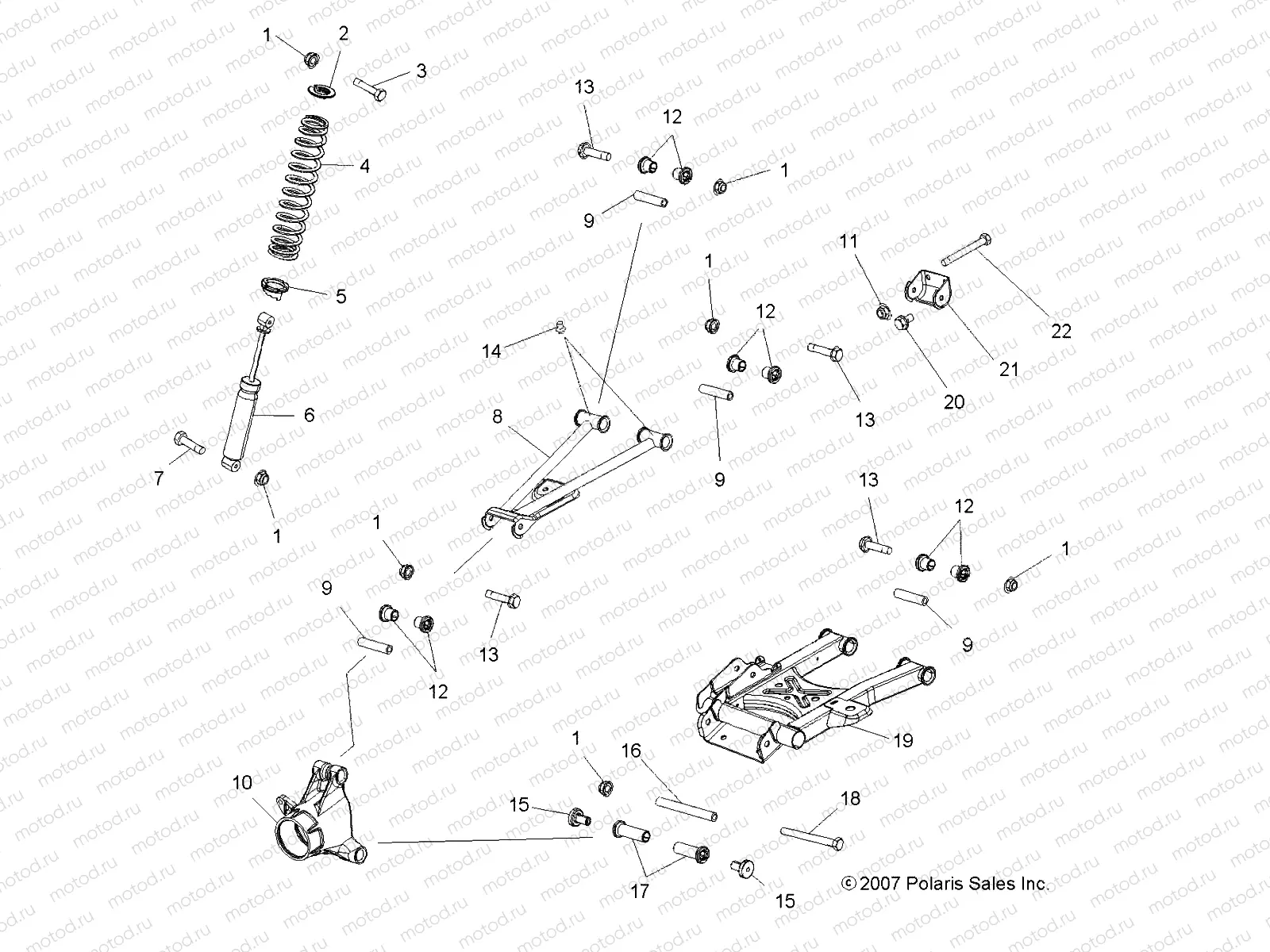 SUSPENSION | SUSPENSION, REAR - A09TN76AL/AX/AZ (49ATVSUSPRR09SPX2800)
