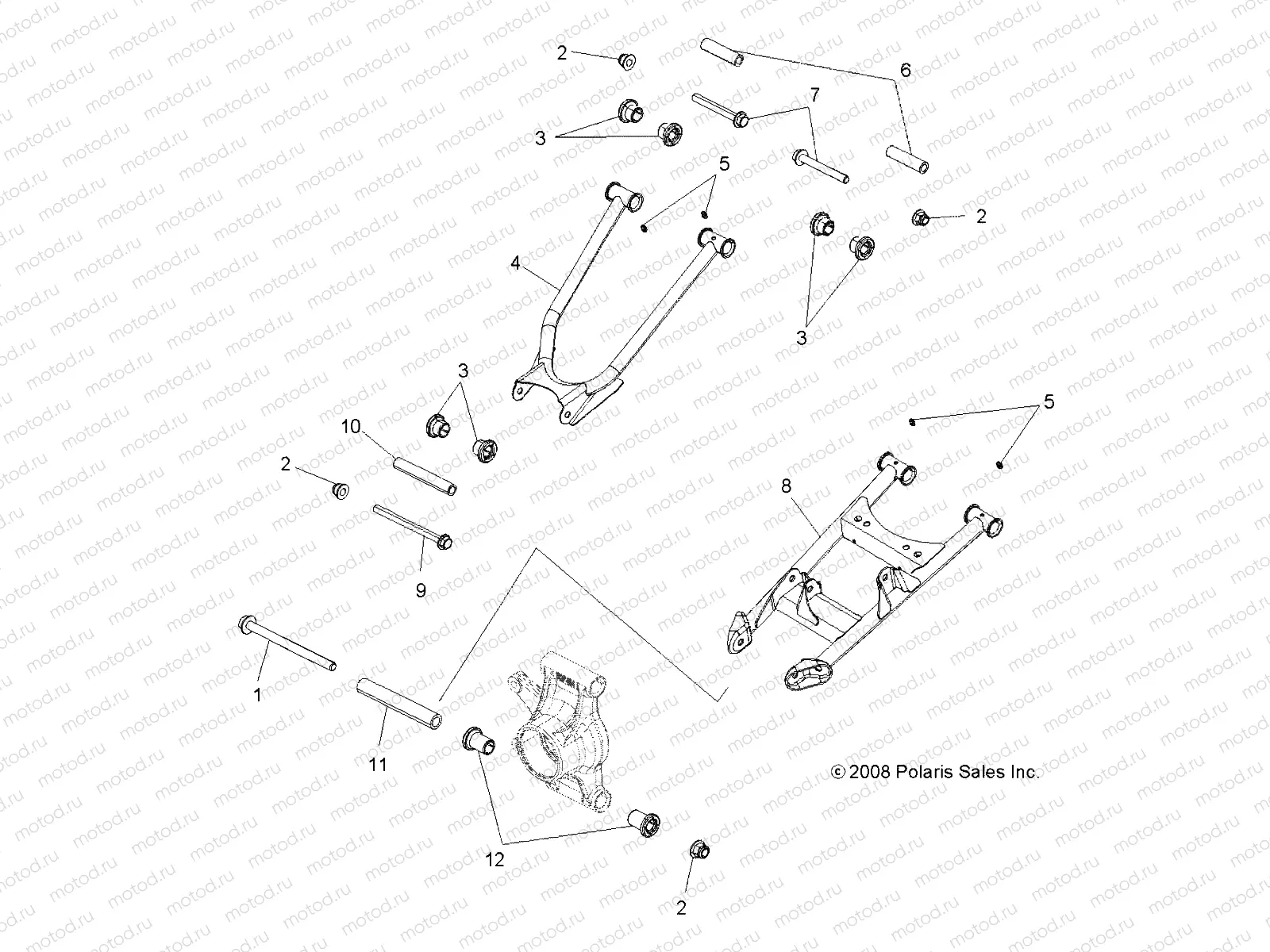 SUSPENSION | SUSPENSION, REAR - A09ZN85/8X ALL OPTIONS (49ATVSUSPRR09SPXP550)