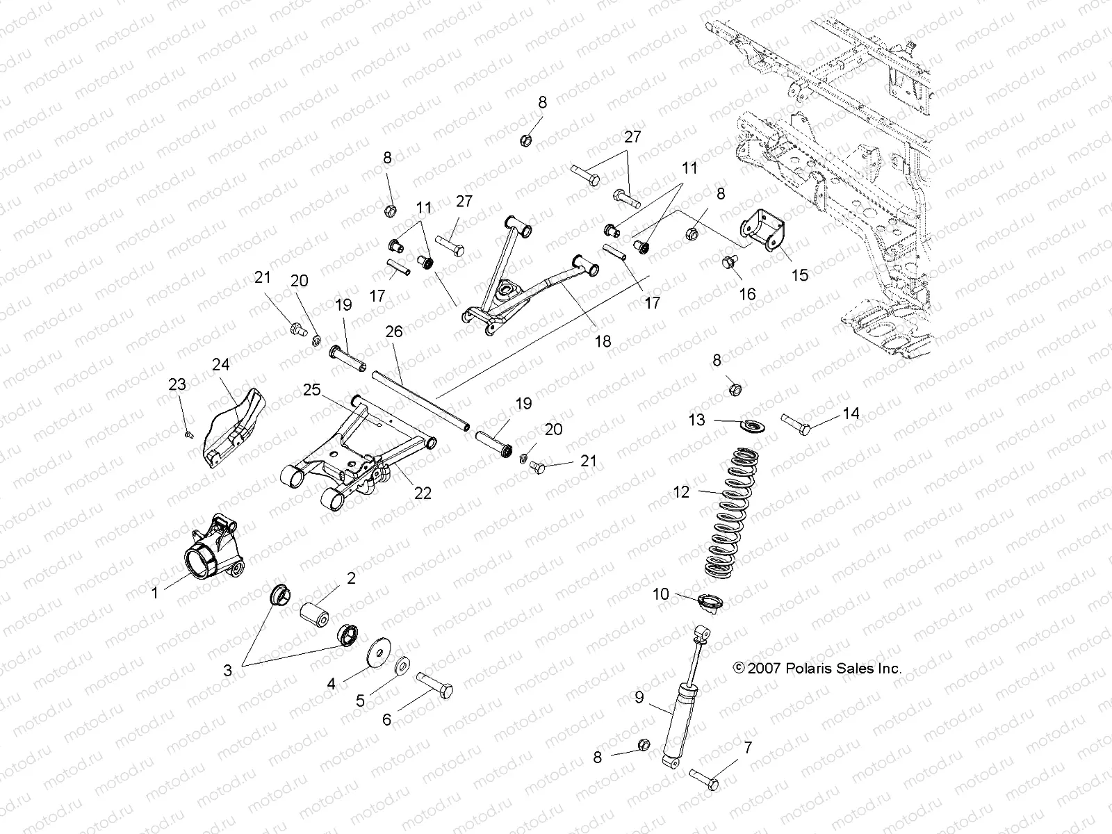 SUSPENSION | SUSPENSION, REAR - A10MH50AJ/AX/AZ (49ATVSUSPRR08SP500)