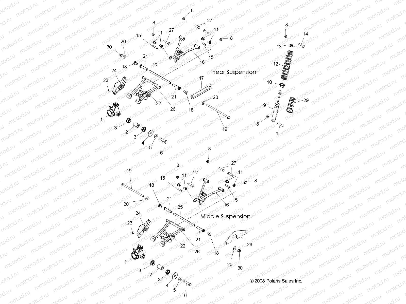 SUSPENSION | SUSPENSION, REAR - A11CF76AA (49ATVSUSPRR096X6)