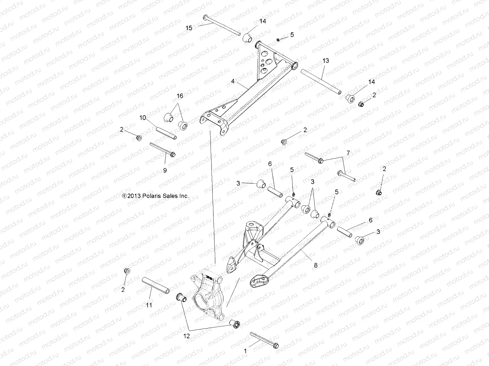 SUSPENSION | SUSPENSION, REAR - A13ZN55TA (49ATVSUSPRR13SP550)
