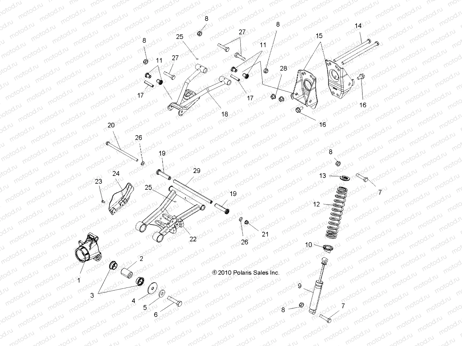 SUSPENSION | SUSPENSION, REAR - A14MH46AA/AH/MS46AA (49ATVSUSPRR11SP5)