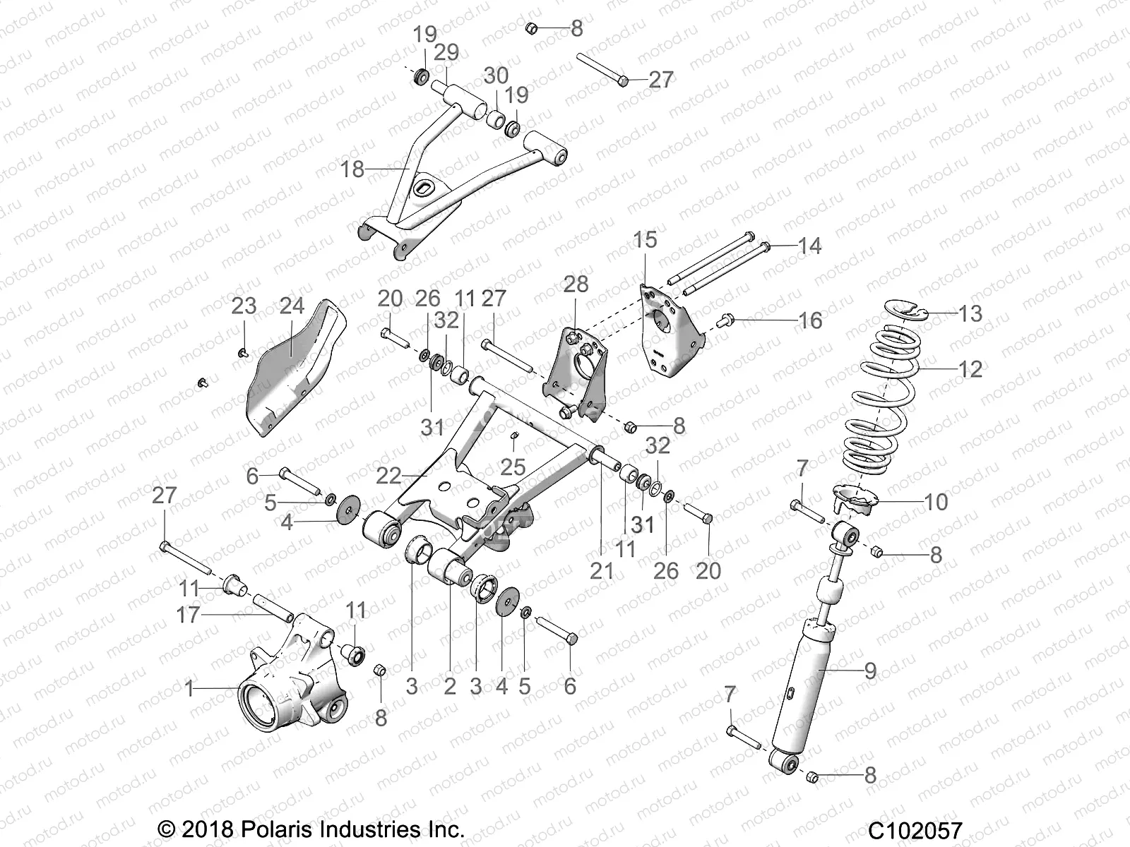 SUSPENSION | SUSPENSION, REAR - A19SWS57C1/C2 (C102057)