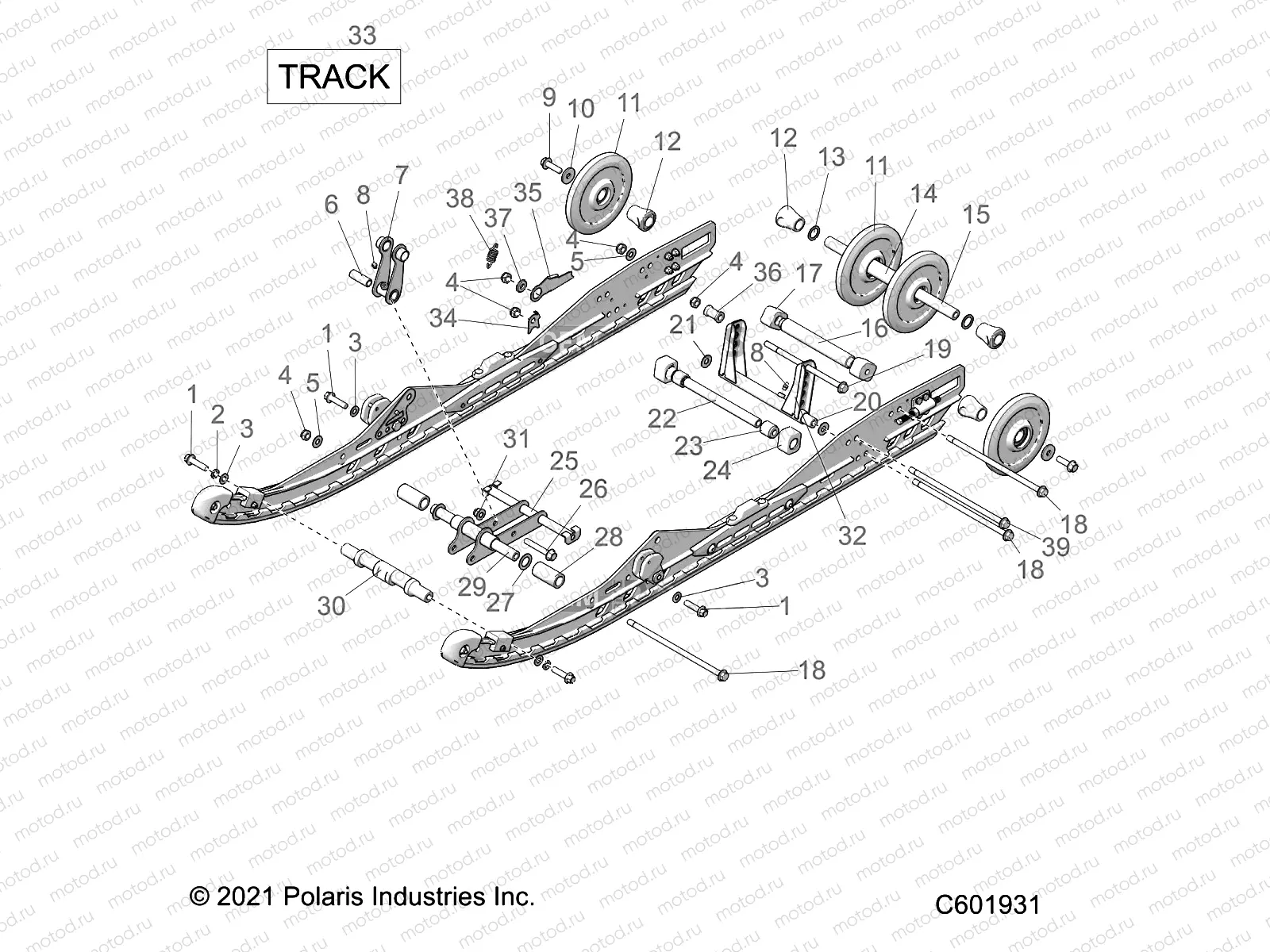 SUSPENSION | SUSPENSION, REAR AND TRACK - S22MDX6DSA/6DEA (C601931)
