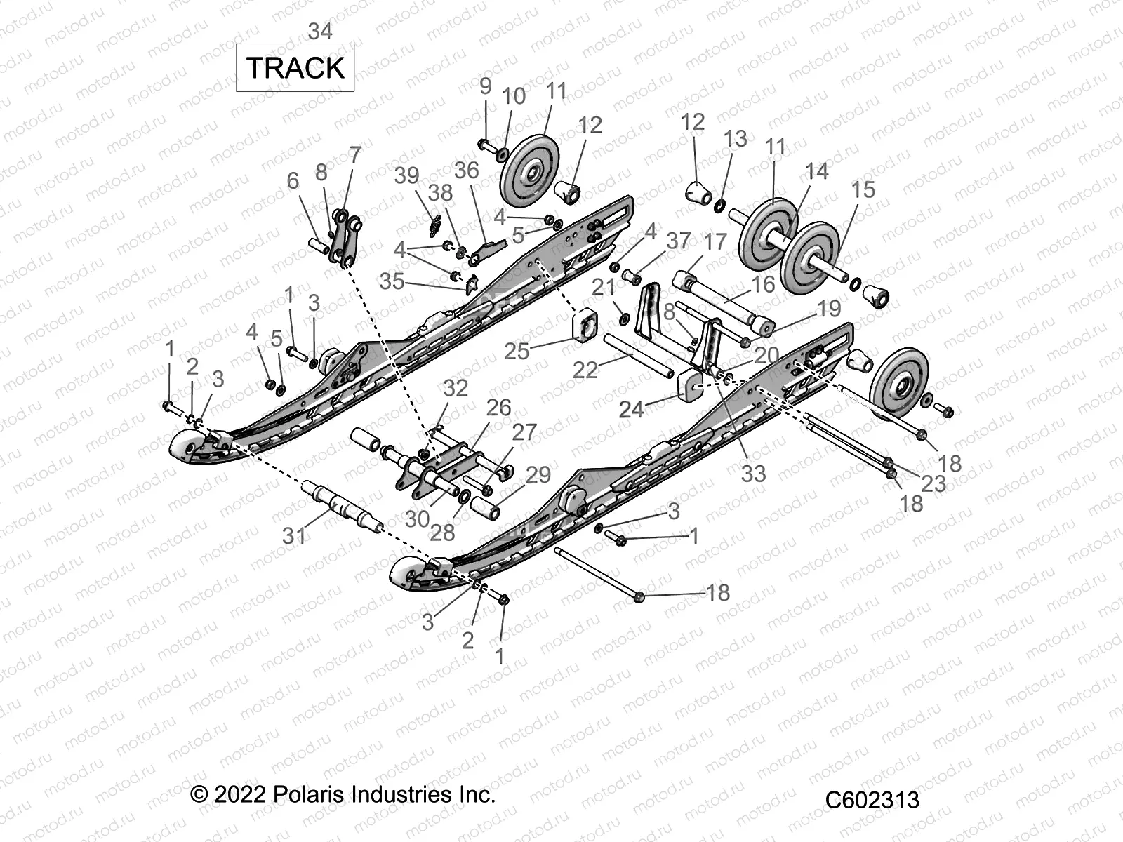 SUSPENSION | SUSPENSION, REAR AND TRACK - S23MDX6DSA/6DEA (C602313)