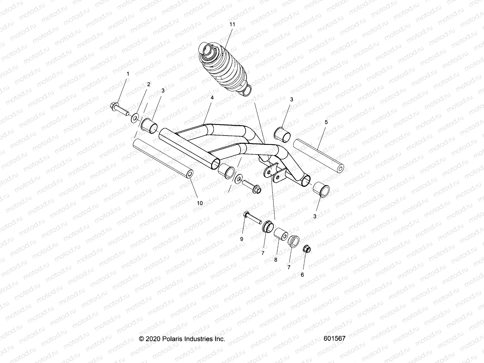 SUSPENSION | SUSPENSION, REAR ARM ASM. AND SHOCK - J22RTAXXXA (600915)