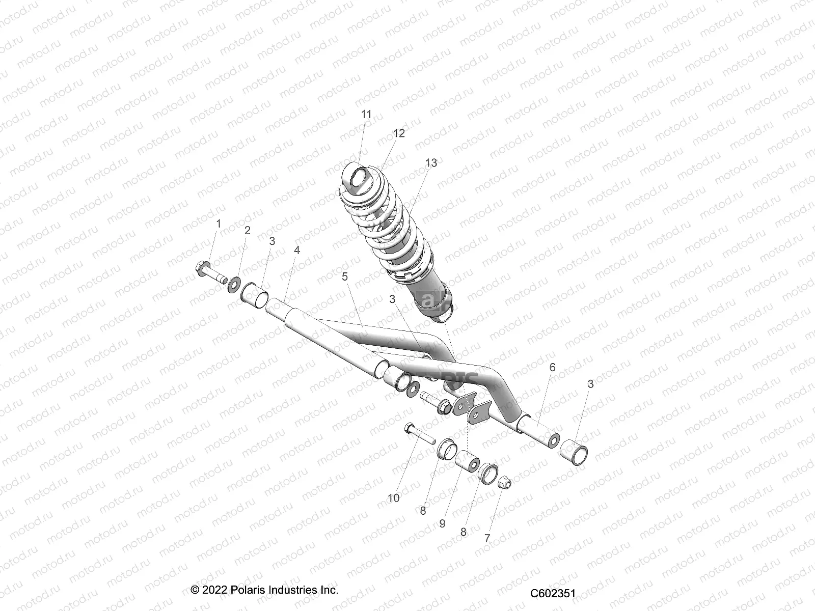 SUSPENSION | SUSPENSION, REAR ARM ASM. AND SHOCK - J23RTAXXXA (C602351)