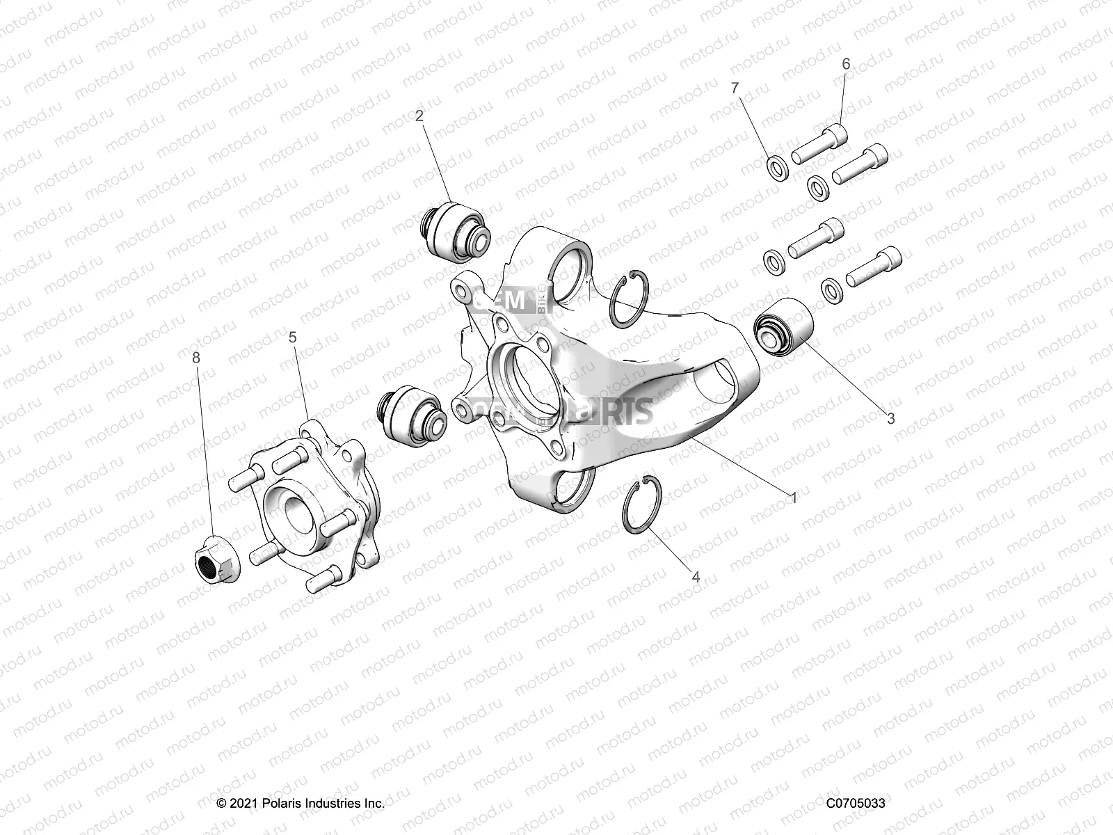 SUSPENSION | SUSPENSION, REAR CARRIER AND HUB - Z23G4C92AL/BL (C0705033)