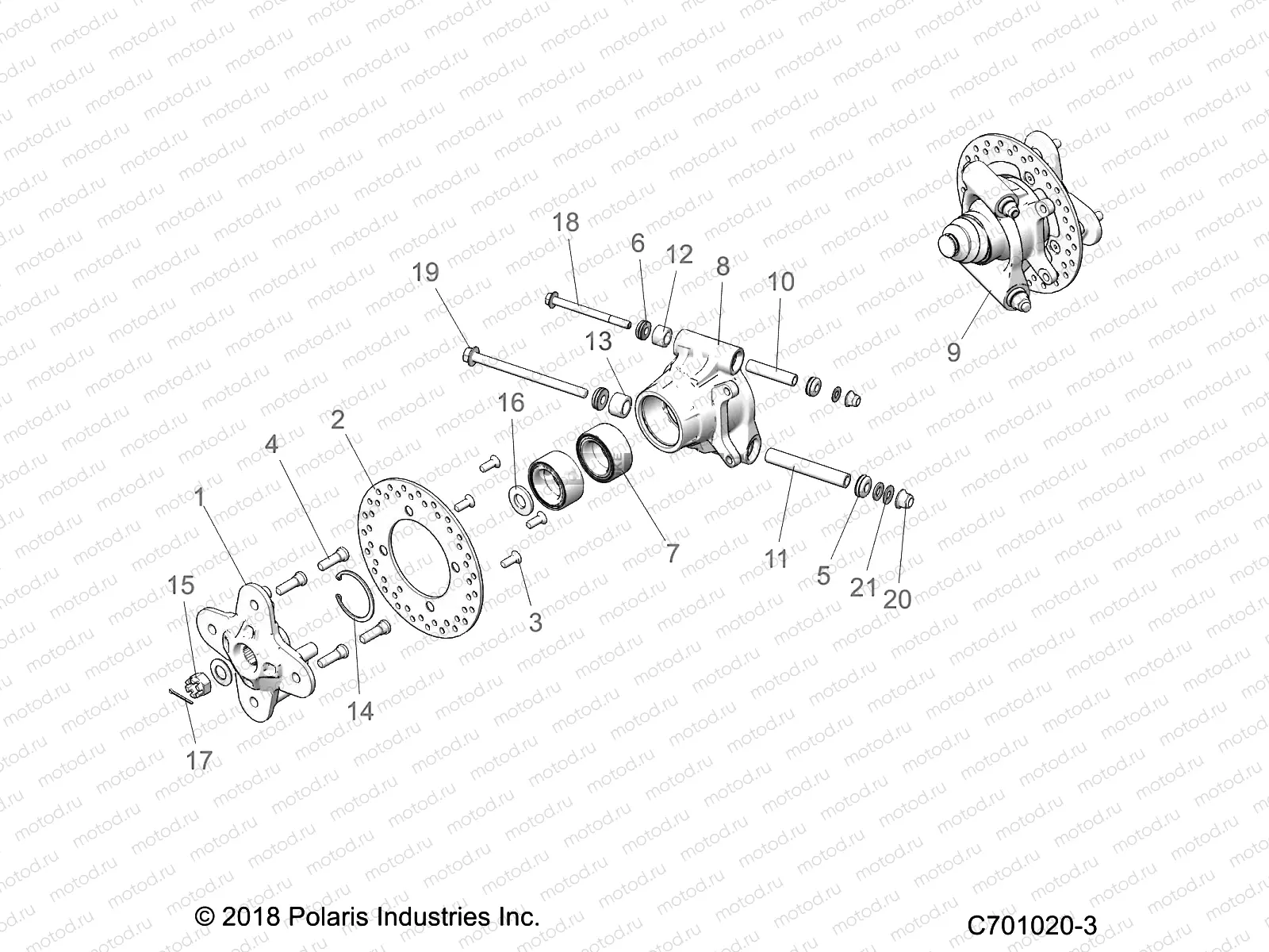 SUSPENSION | SUSPENSION, REAR CARRIER - Z20A5K87BG (C701020-3)