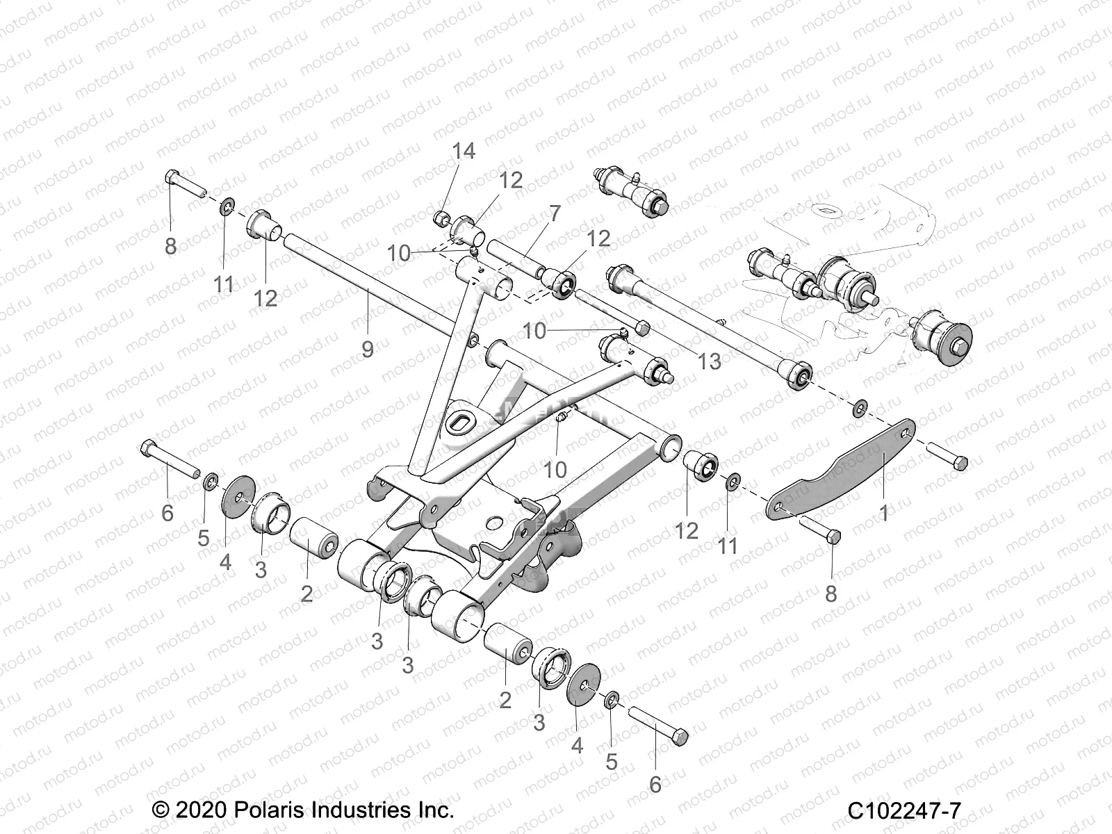 SUSPENSION | SUSPENSION, REAR CONTROL ARM MOUNTING - A22S6E57F1/FL (C102247-7)