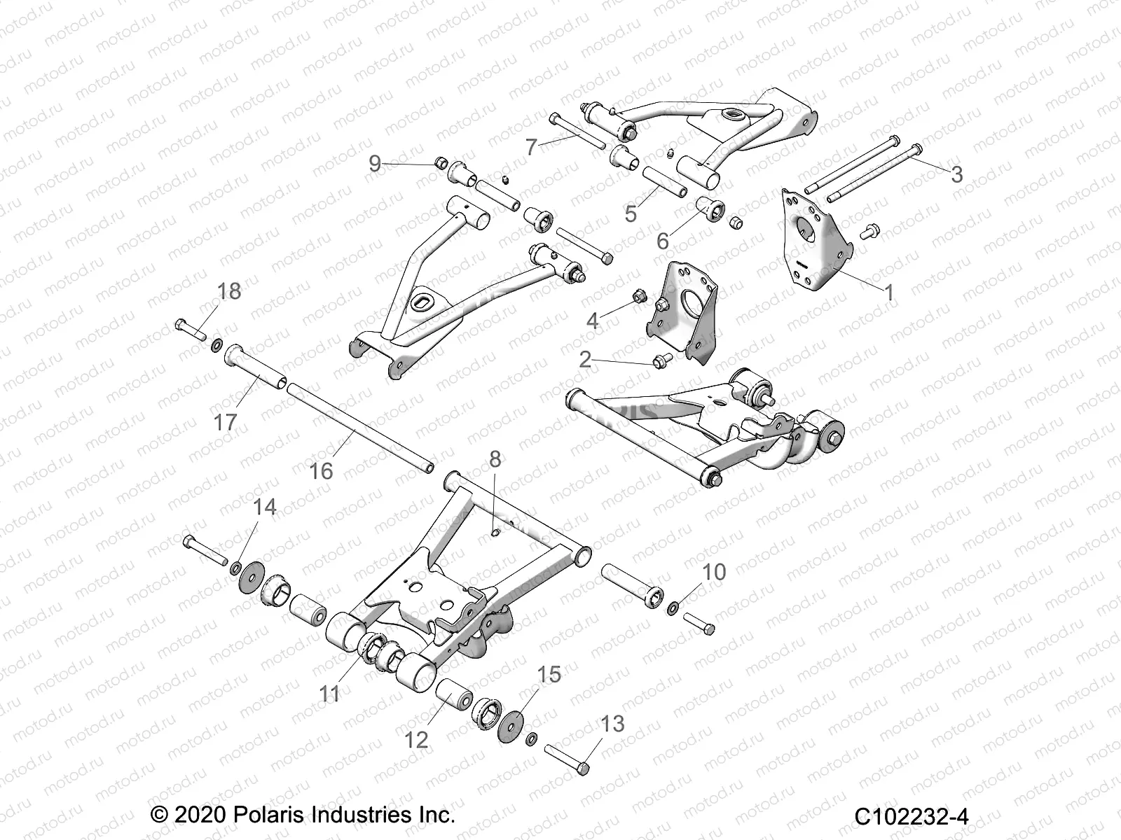 SUSPENSION | SUSPENSION, REAR CONTROL ARM, MOUNTING - A22SJE57AX/BX (C102232-4)