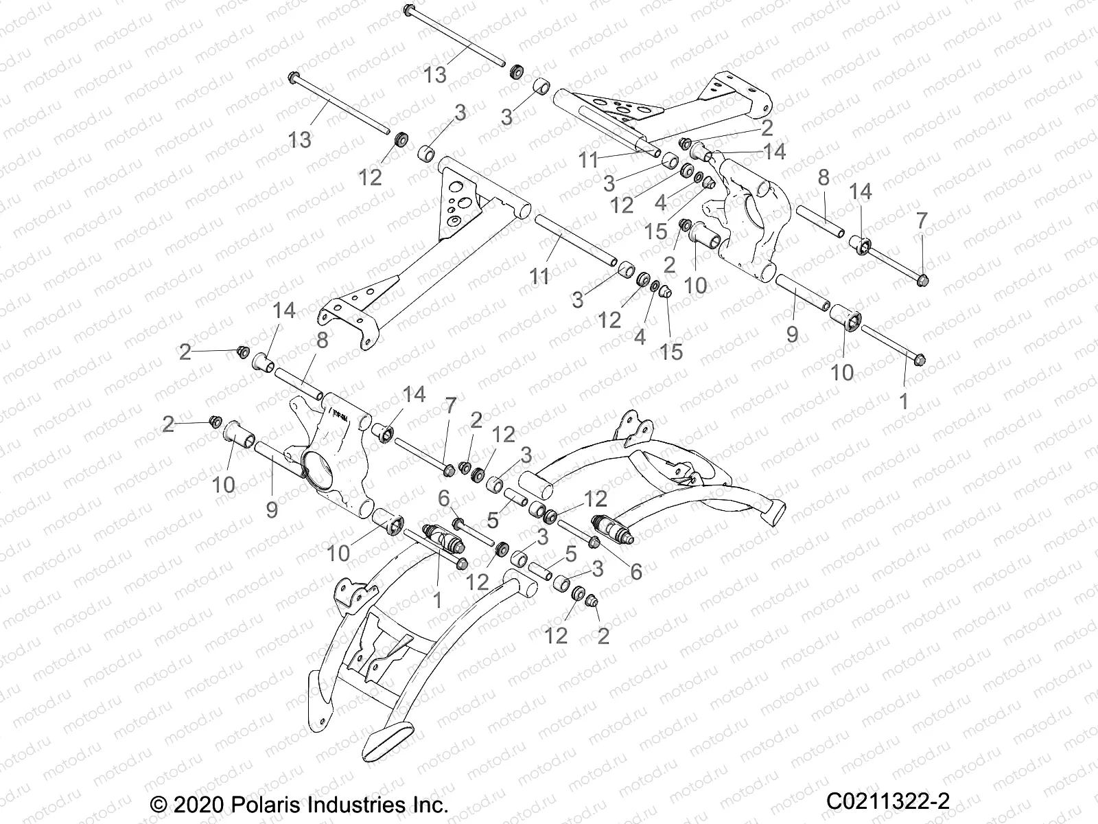 SUSPENSION | SUSPENSION, REAR CONTROL ARM MOUNTING - A22SXZ95AK (C0211322-2)
