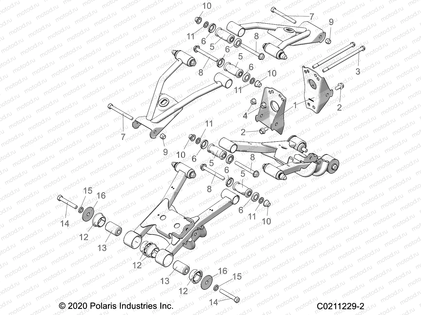 SUSPENSION | SUSPENSION, REAR CONTROL ARM, MOUNTING - A23SEA57A1/A3/A6/A9 (C0211229-2)