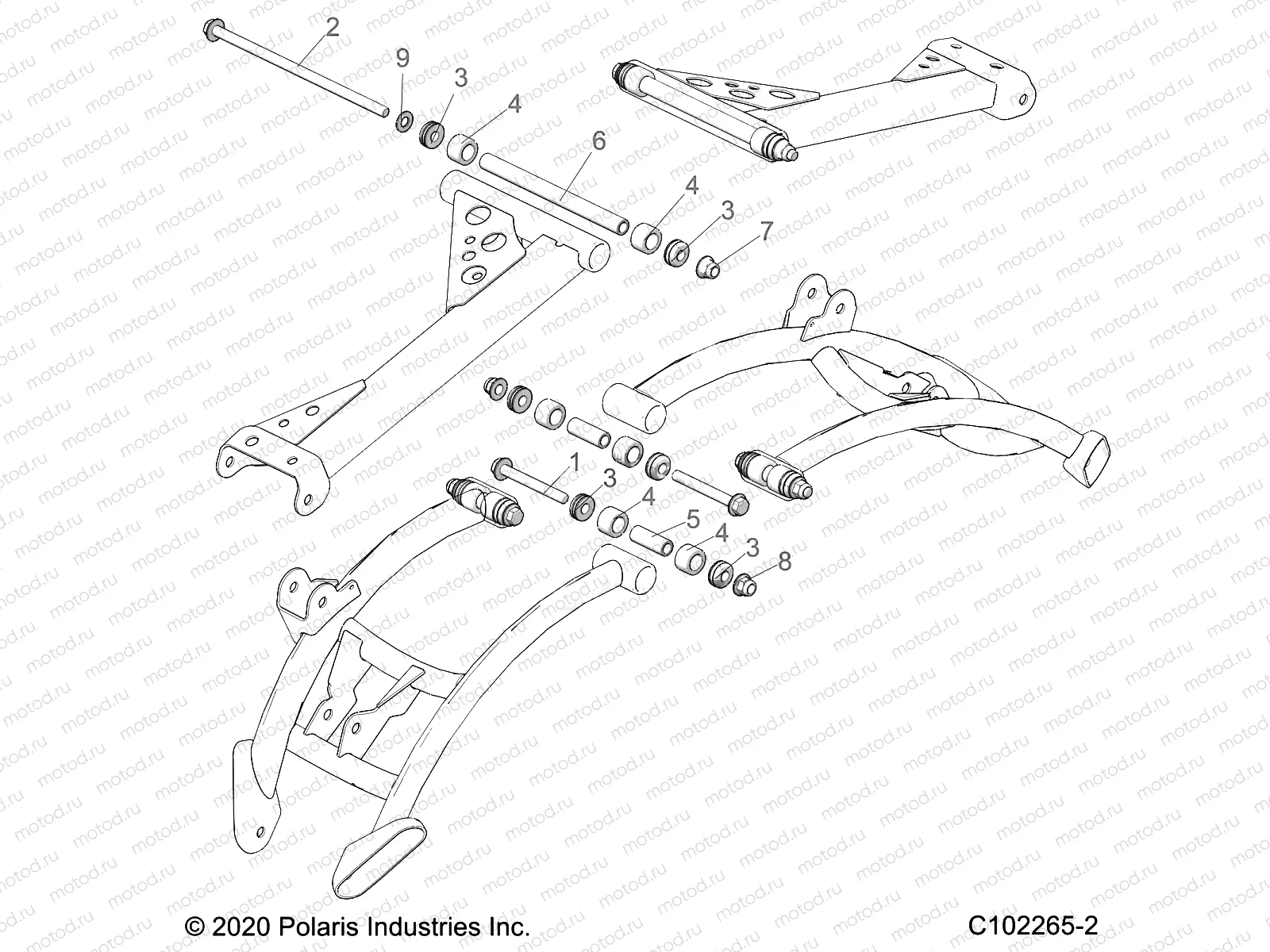 SUSPENSION | SUSPENSION, REAR CONTROL ARM MOUNTING - A23SXE95PG/PK (C102265-2)