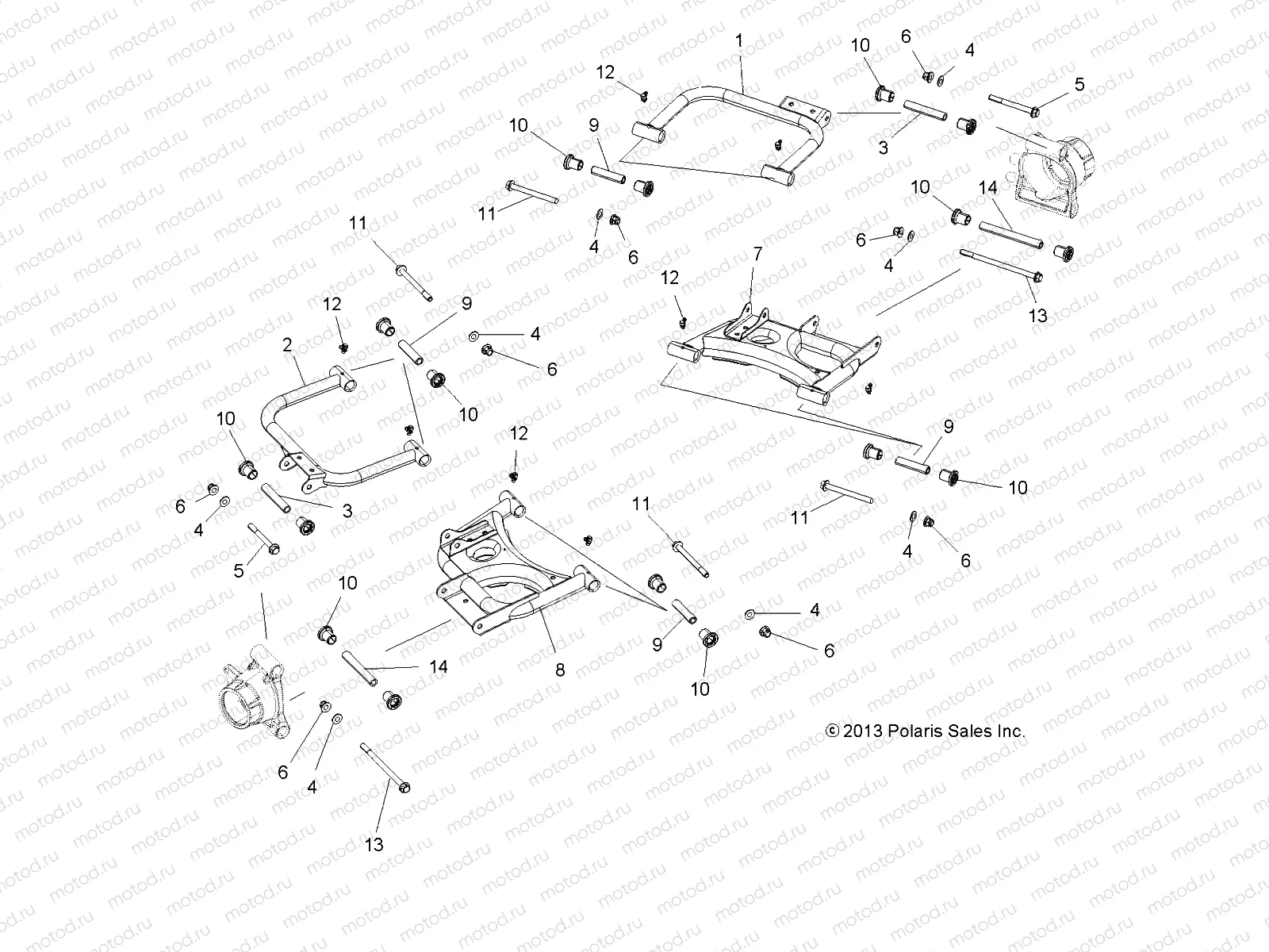SUSPENSION | SUSPENSION, REAR CONTROL ARMS - A14BH33FJ (49ATVSUSPRR14SP325)