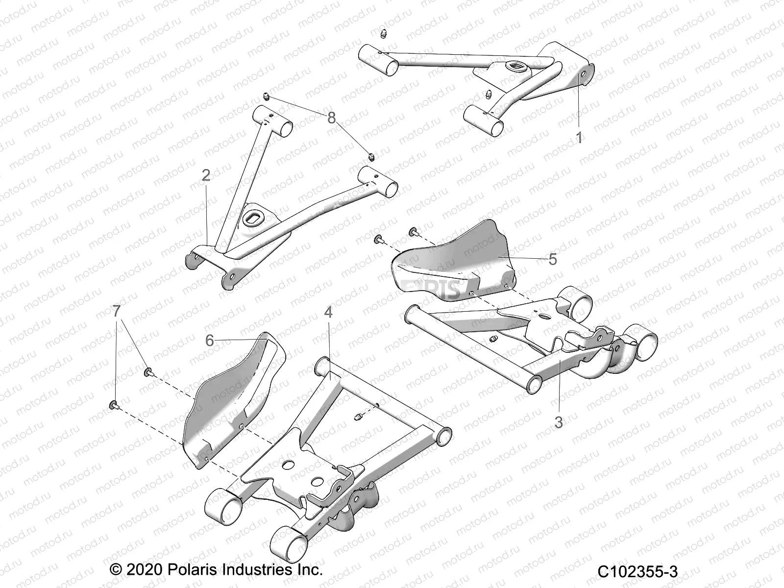 SUSPENSION | SUSPENSION, REAR CONTROL ARMS - A22S6E57A1 (C102355-3)