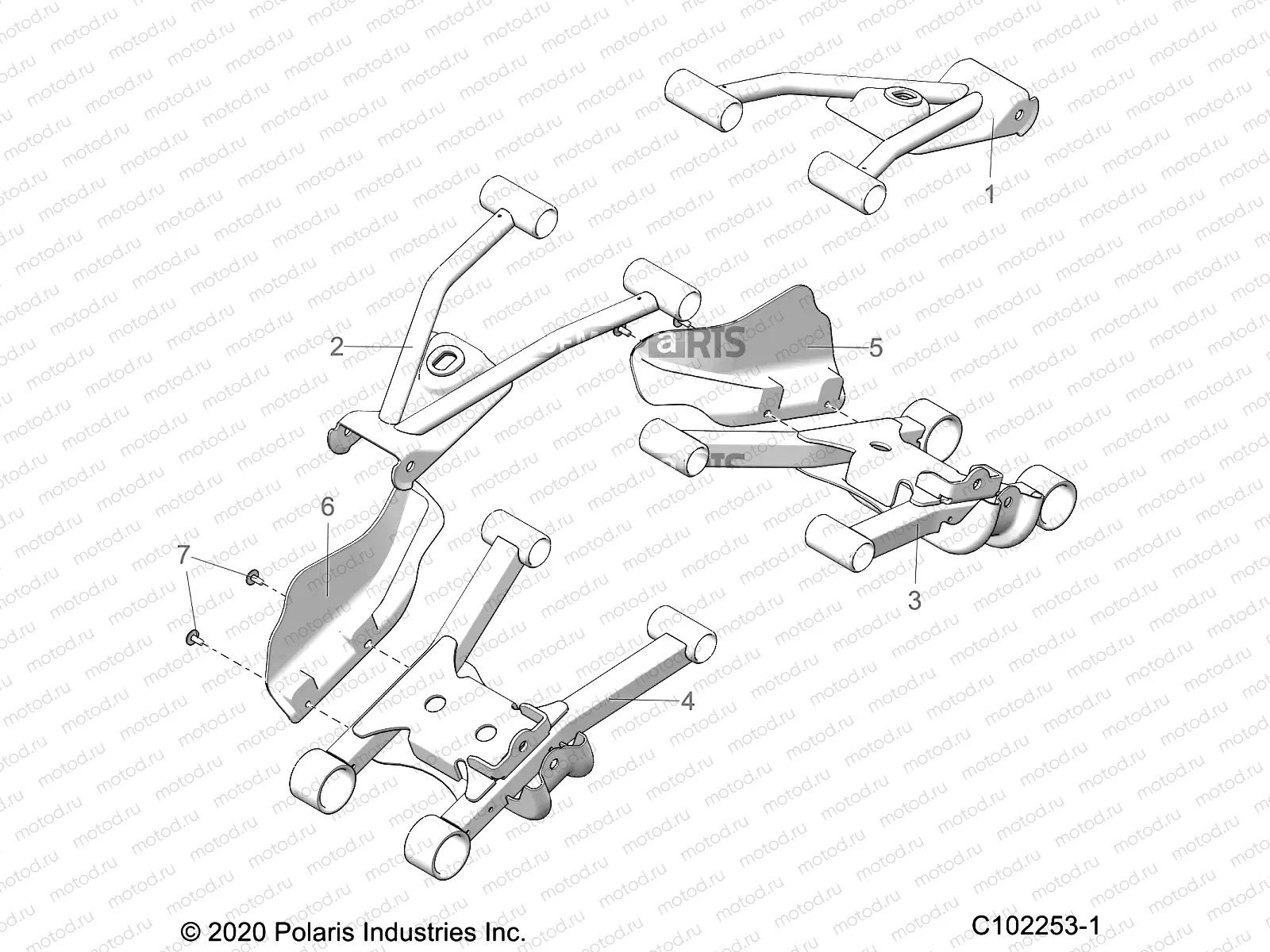 SUSPENSION | SUSPENSION, REAR CONTROL ARMS - A22SDE57K4 (C102253-1)