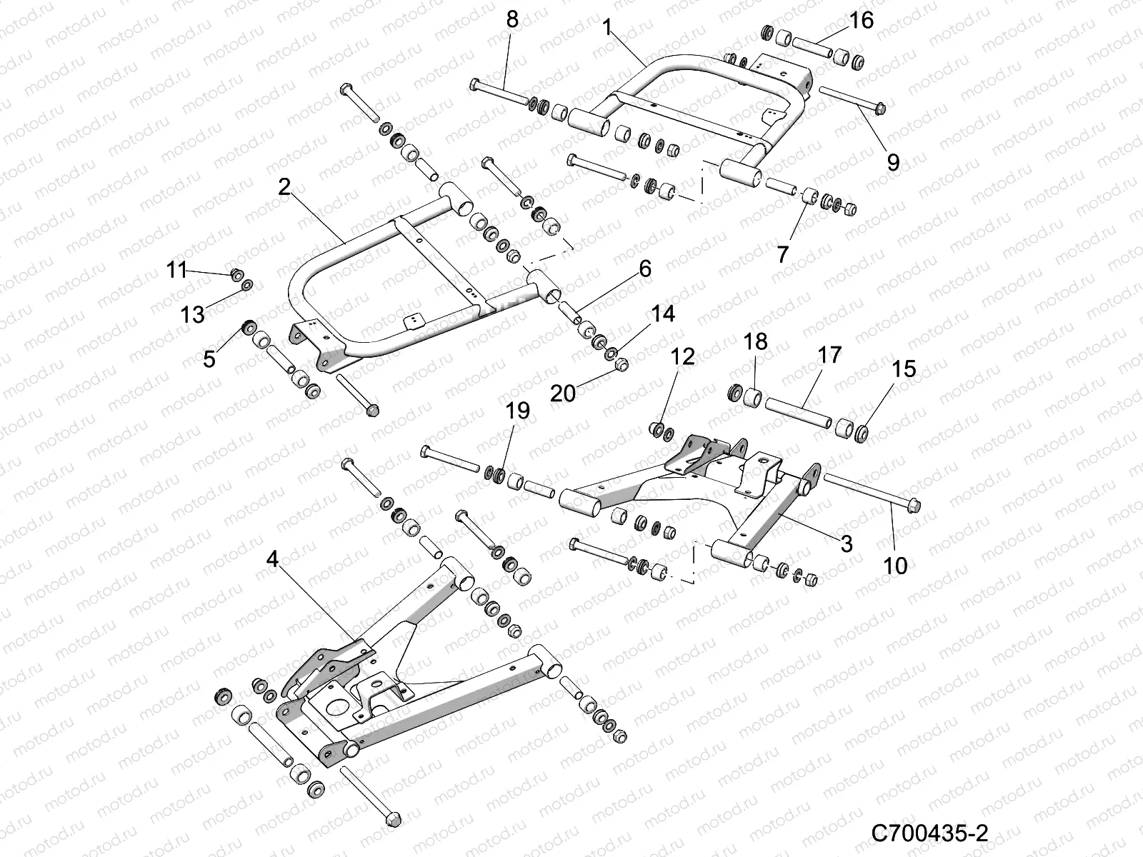 SUSPENSION | SUSPENSION, REAR CONTROL ARMS - D19BEPD4B4 (C700435-2)
