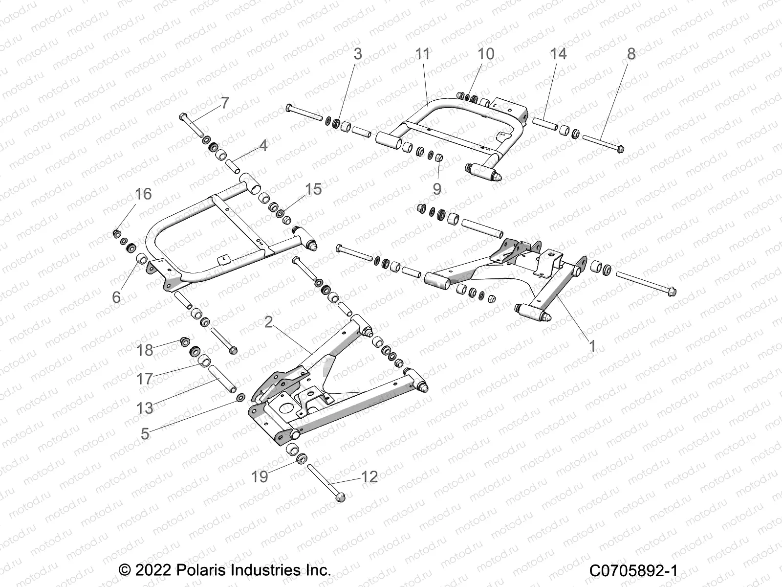 SUSPENSION | SUSPENSION, REAR CONTROL ARMS - R22RRS99C9/CK/CM/F9/FM/EF9/EFM/PCG (C0705892-1)