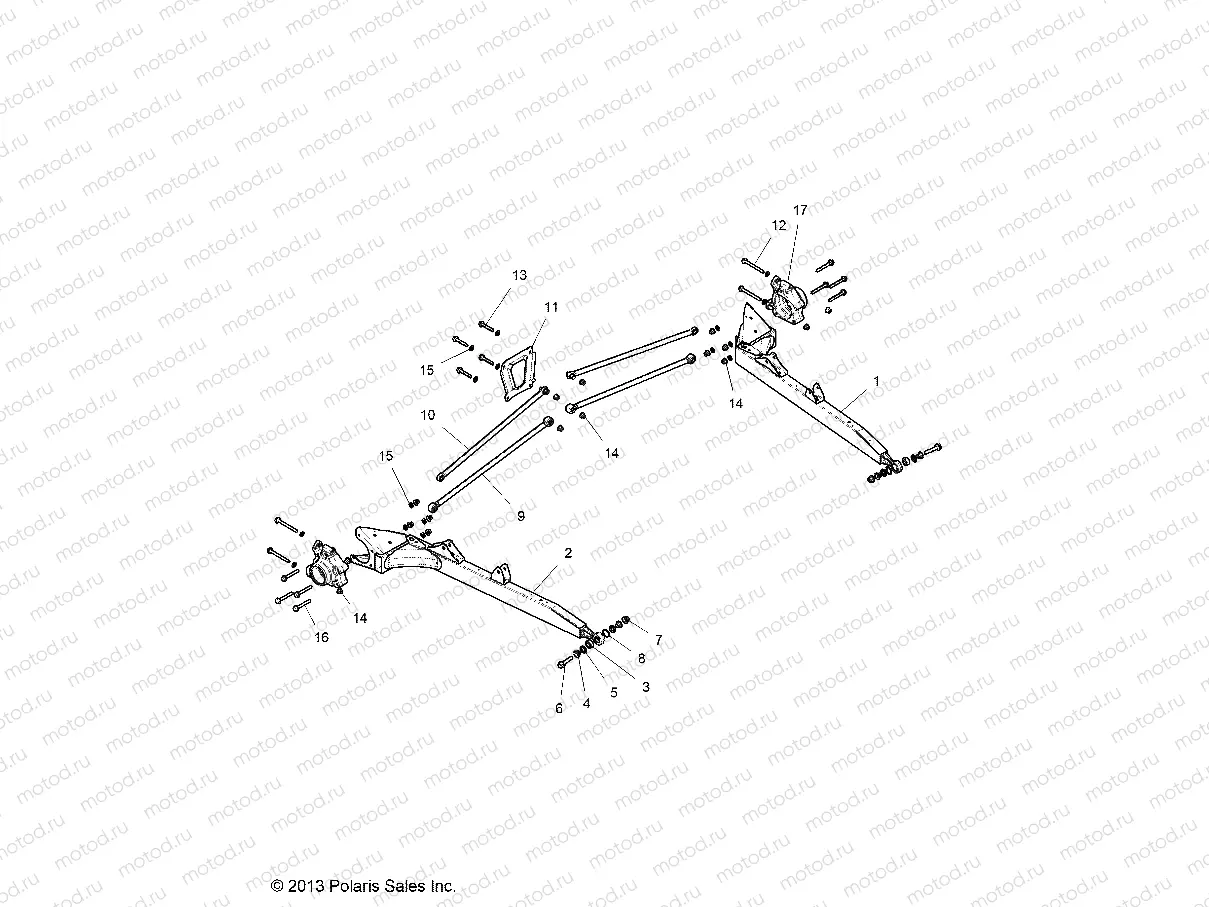SUSPENSION | SUSPENSION, REAR CONTROL ARMS - Z14ST1EFX (49RGRSUSPRR14RZR1000)