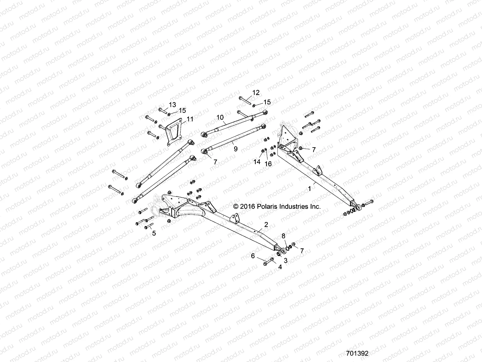SUSPENSION | SUSPENSION, REAR CONTROL ARMS - Z17VFE92AK/AM/AB (701392)