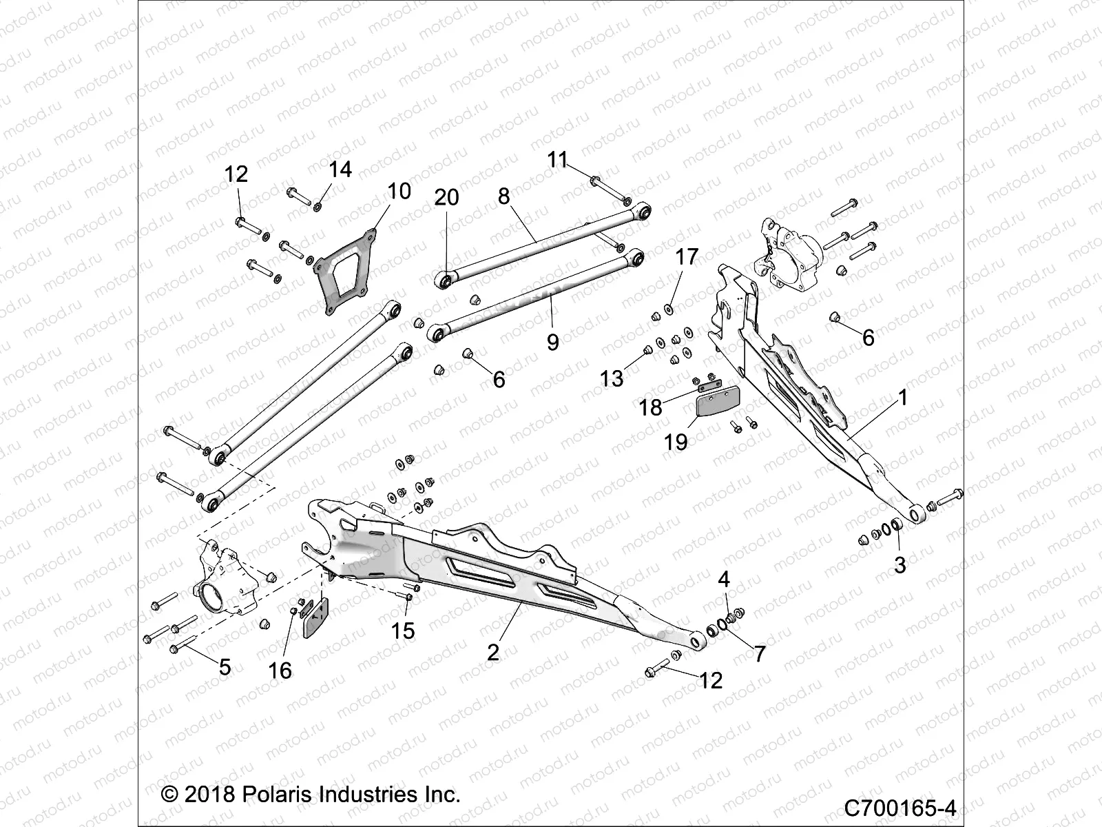 SUSPENSION | SUSPENSION, REAR CONTROL ARMS - Z19VEE92AM/BM (C700165-4)