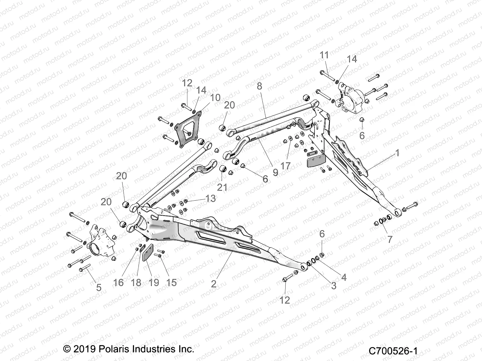 SUSPENSION | SUSPENSION, REAR CONTROL ARMS - Z19VEL92AK/BK/AR/BR/LR/AM/BM (C700526-1)