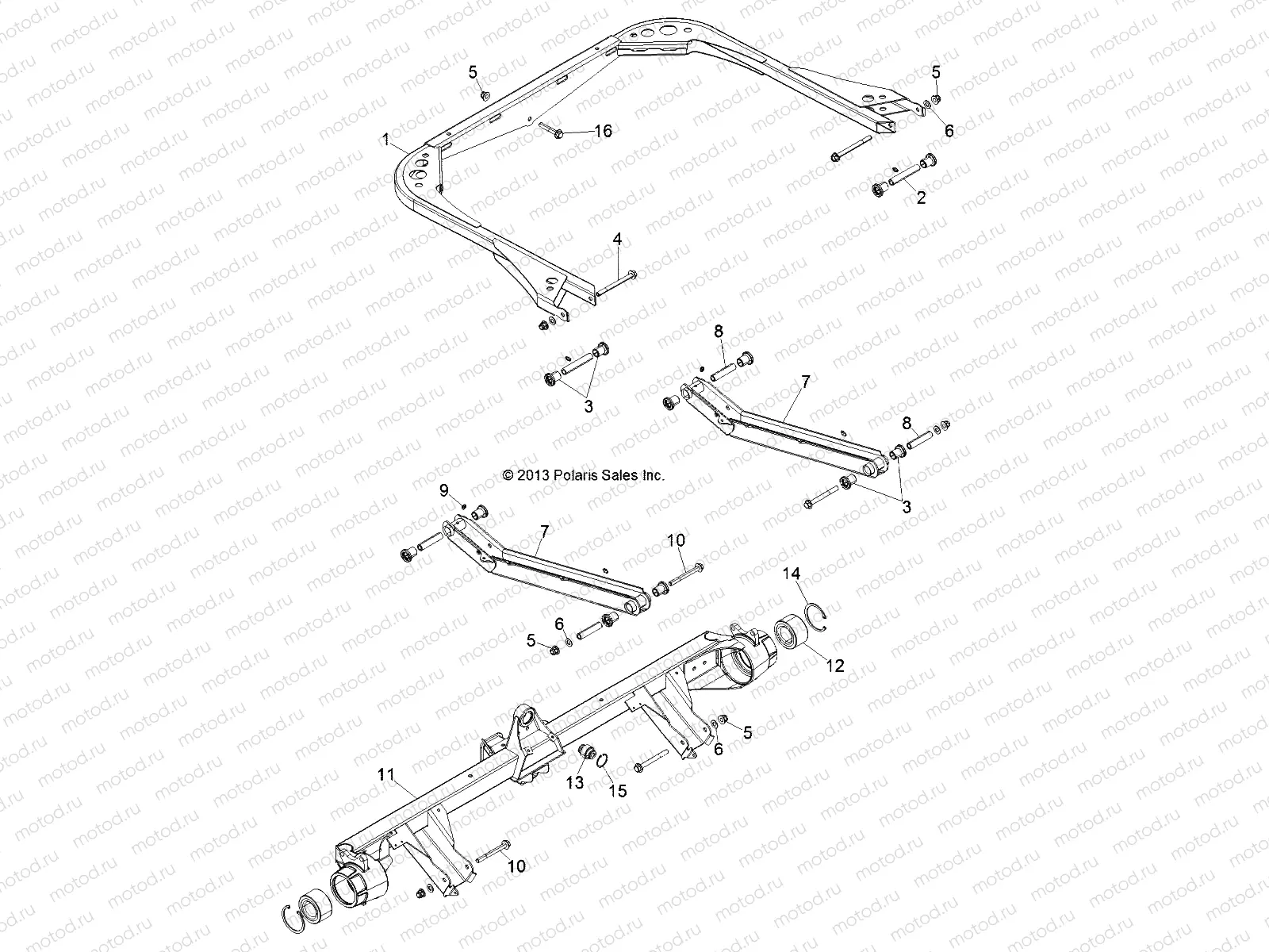 SUSPENSION | SUSPENSION, REAR - D151DPD1AJ/2D/1L/1M/2M (49BRUTUSSUSPRR13)