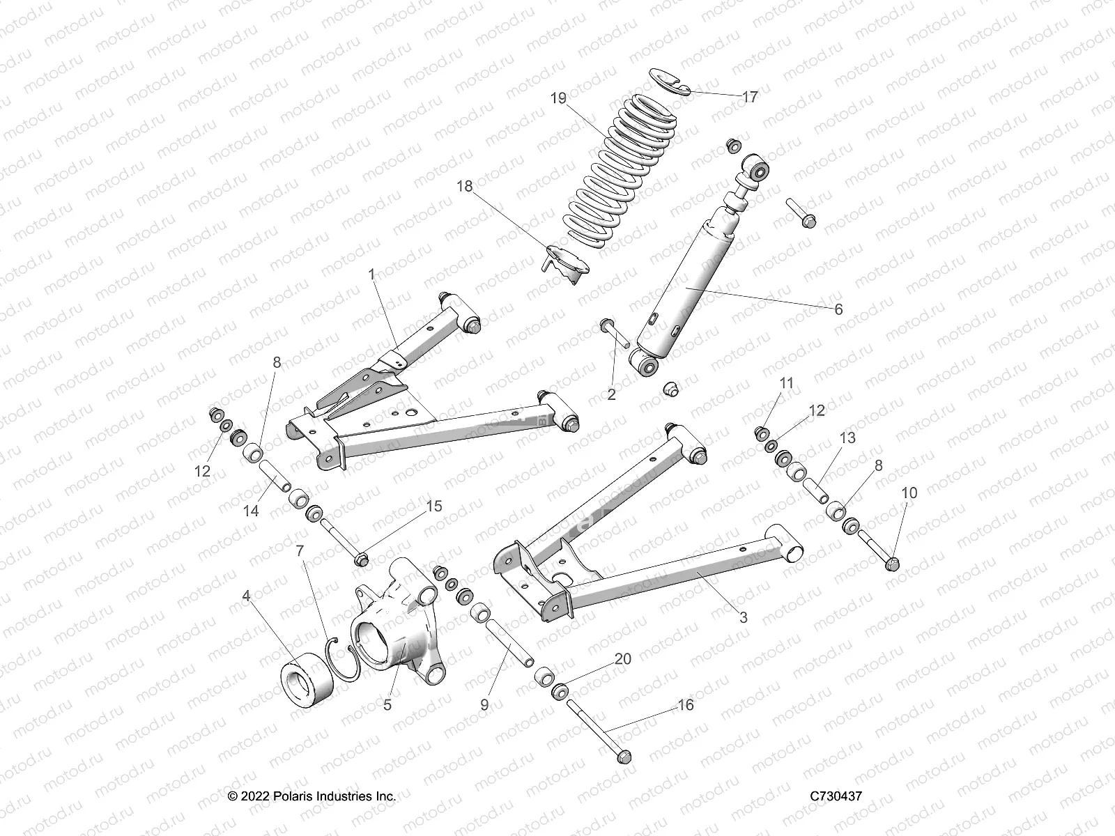 SUSPENSION | SUSPENSION, REAR - D22M2A57B4/G57B4 (C730437)