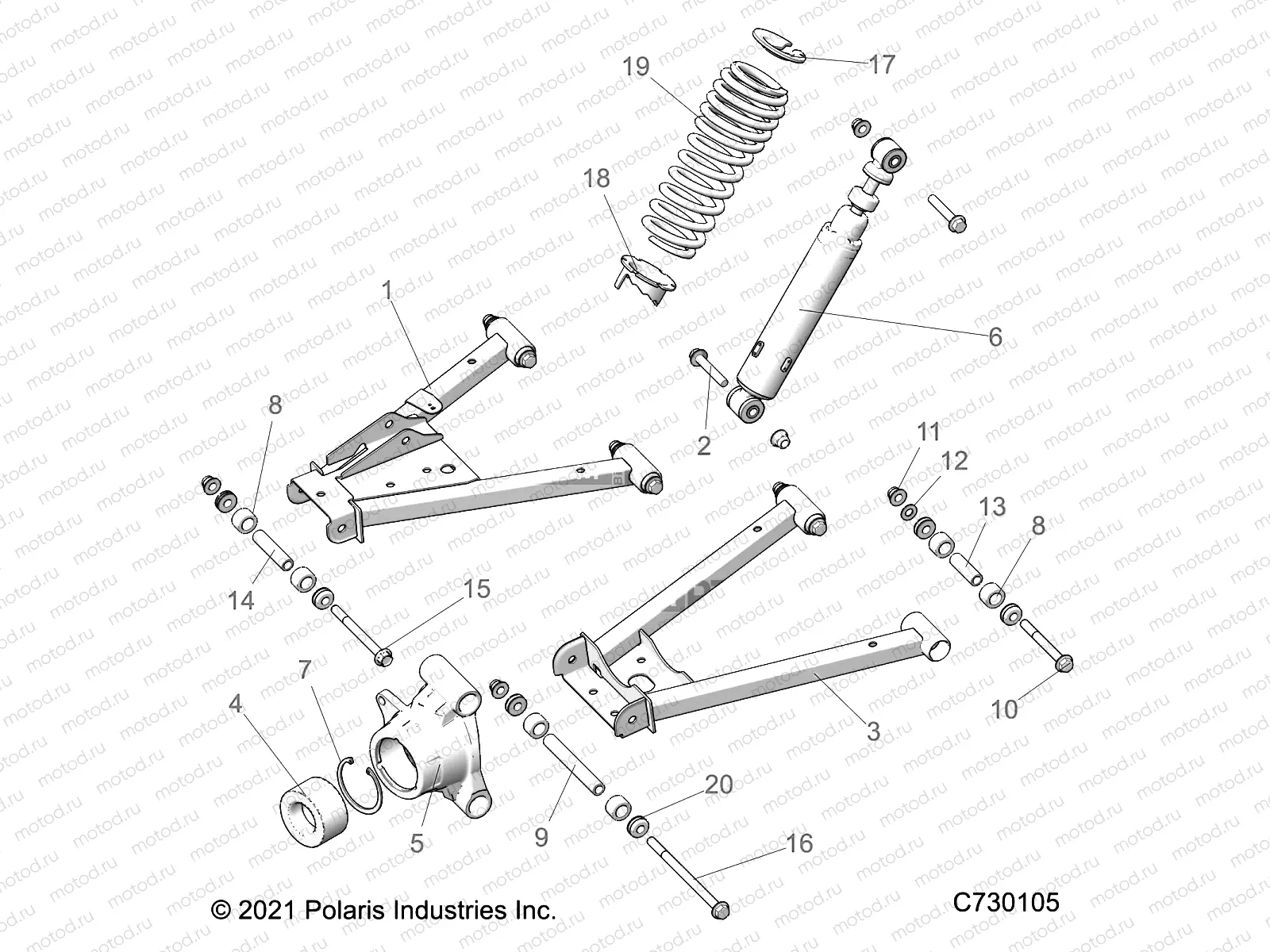 SUSPENSION | SUSPENSION, REAR - D22M4A57B4/G57B4 (C730105)