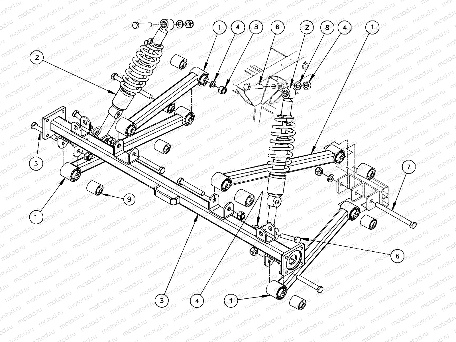 SUSPENSION | SUSPENSION, REAR - e2/e4/eS (49GEMSUSP11RR)