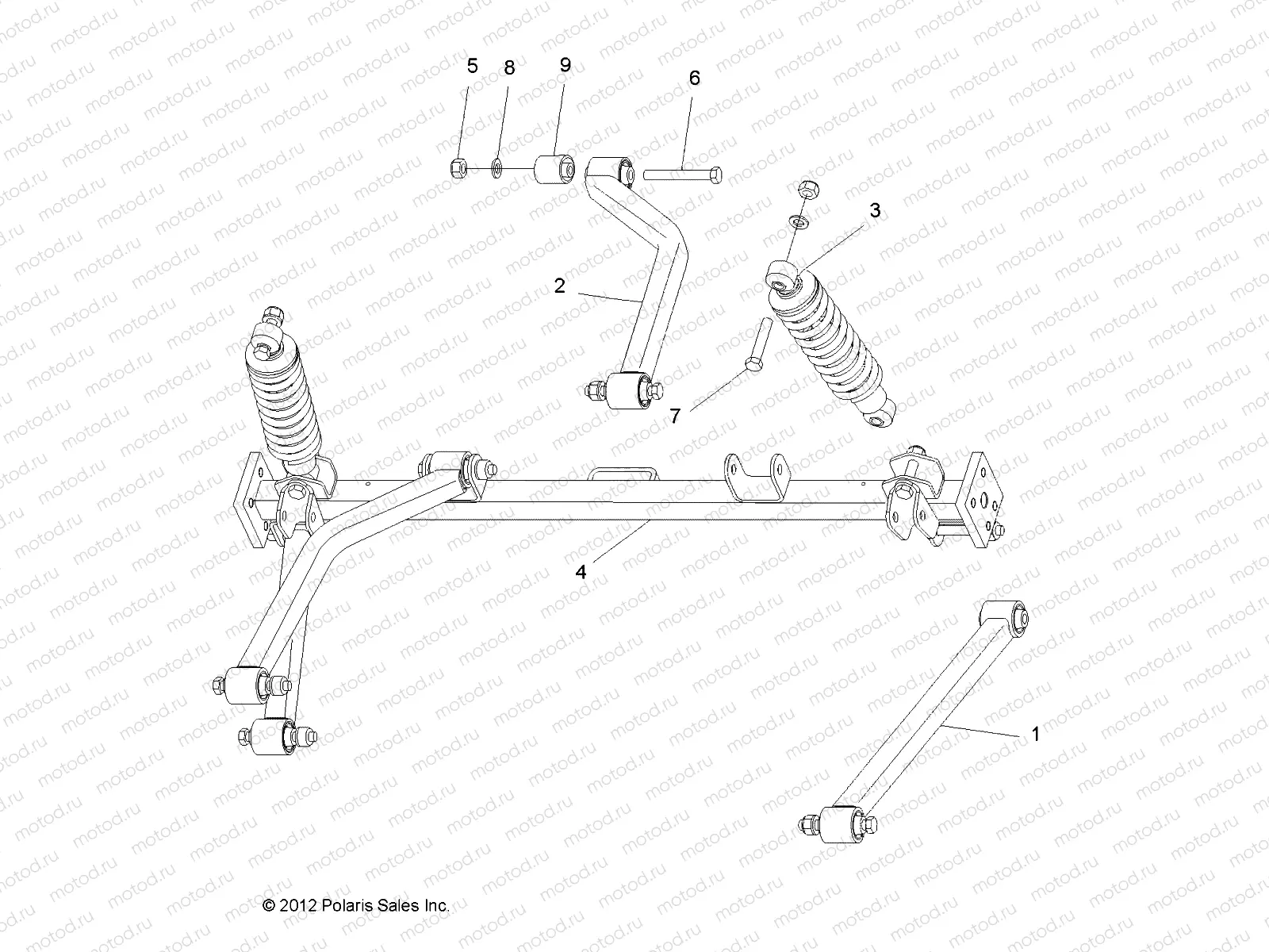 SUSPENSION | SUSPENSION, REAR, E6/ELXD - L14G6A/L14G6S/L14G2L/L14G2D (49GEMSUSP13SUSPRR)