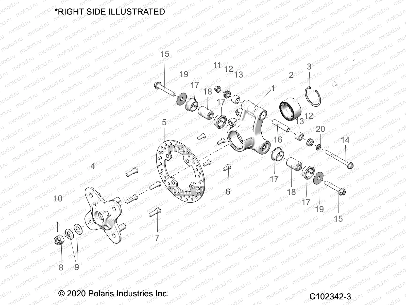 SUSPENSION | SUSPENSION, REAR HUB, CARRIER and BRAKE DISC - A23SGE95AN (C102342-3)