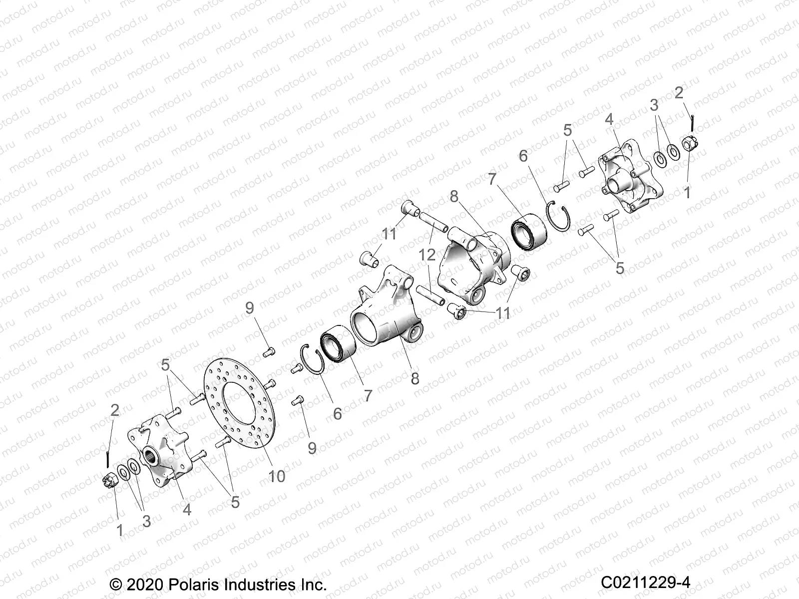 SUSPENSION | SUSPENSION, REAR HUBS, CARRIER and BRAKE DISC - A21SDA57A5 (C0211229-4)
