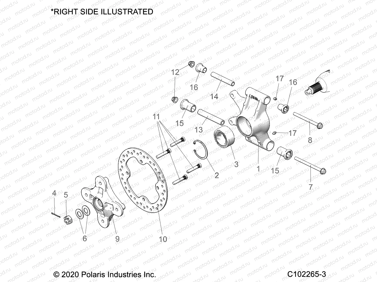 SUSPENSION | SUSPENSION, REAR HUBS, CARRIER and BRAKE DISC - A22SXZ95AK (C102265-3)