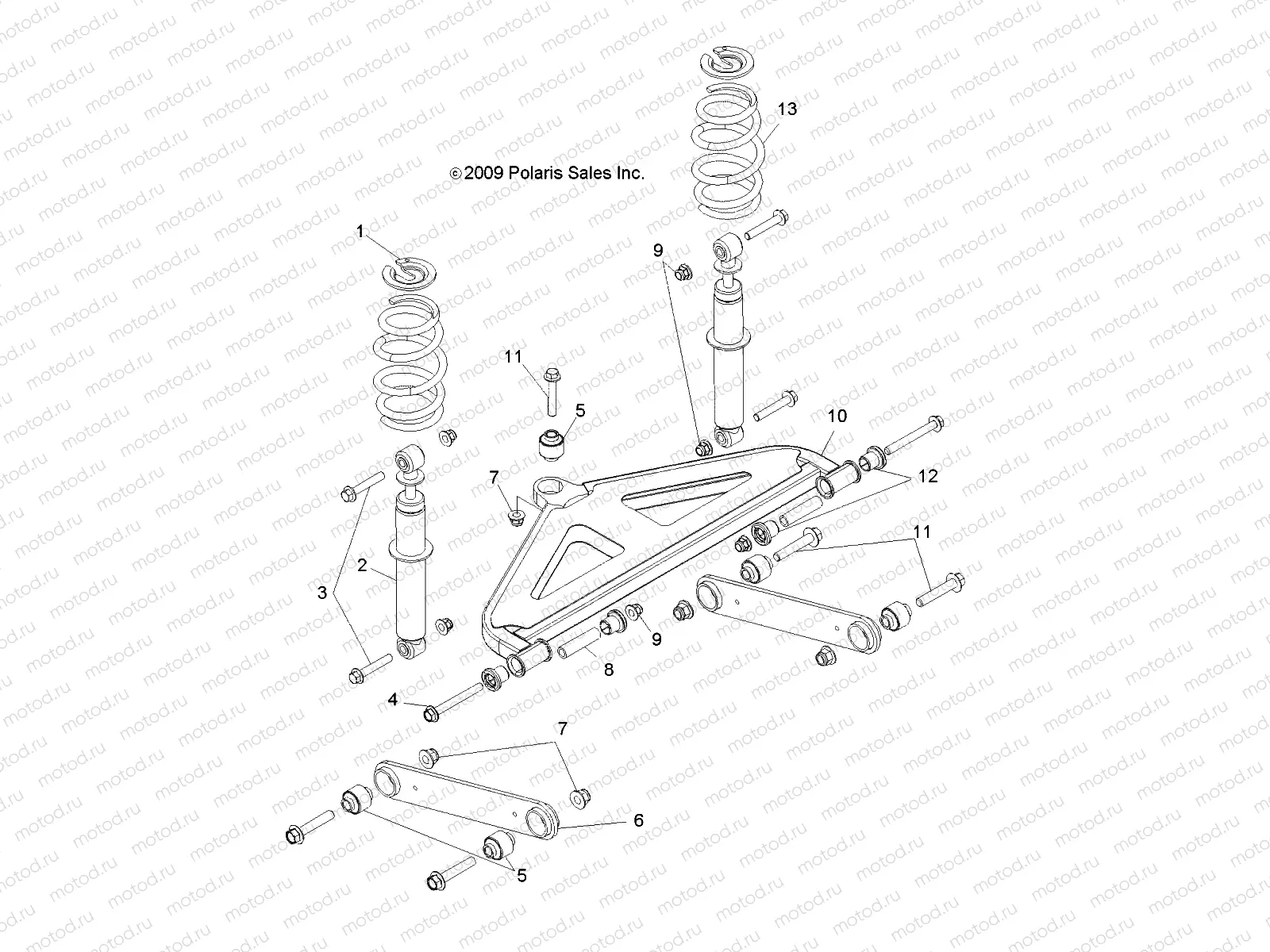SUSPENSION | SUSPENSION, REAR - L10AA08PA/PB/PC (49LEVSUSPRR10BSTN)