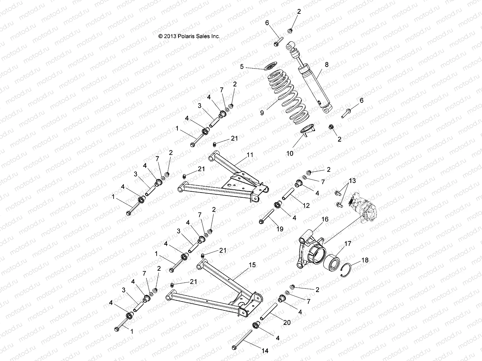 SUSPENSION | SUSPENSION, REAR - L18U2NAEFA/EMA/FLA (49LEVSUSPRR14EM)