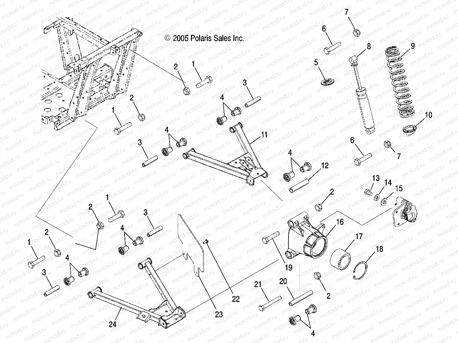 SUSPENSION | SUSPENSION, REAR - R08WH68AG/AH/AK/AR (4999202219920221C09)