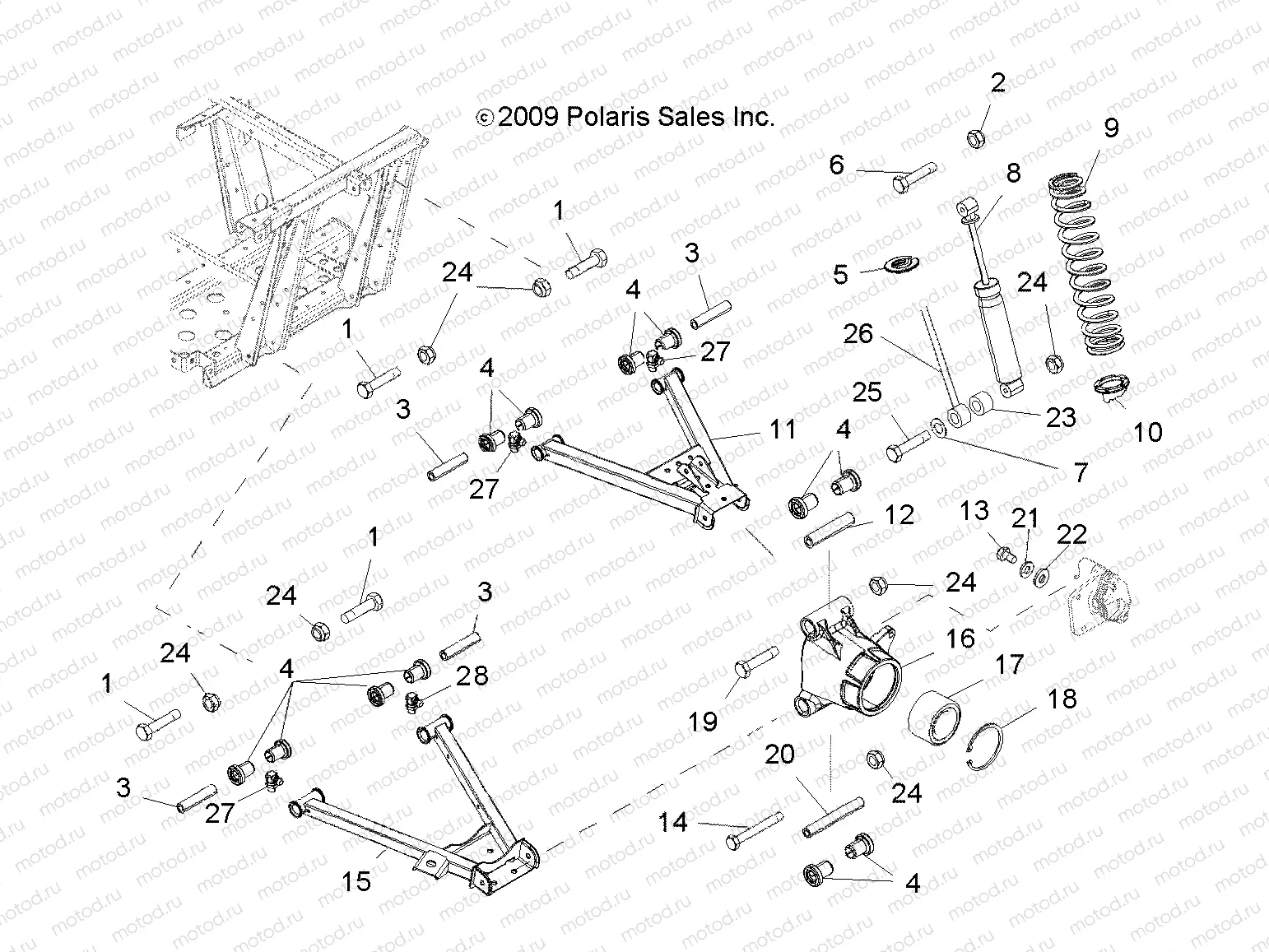 SUSPENSION | SUSPENSION, REAR - R10RC08GA/GH/FA/FH (49RGRSUSPRR10)