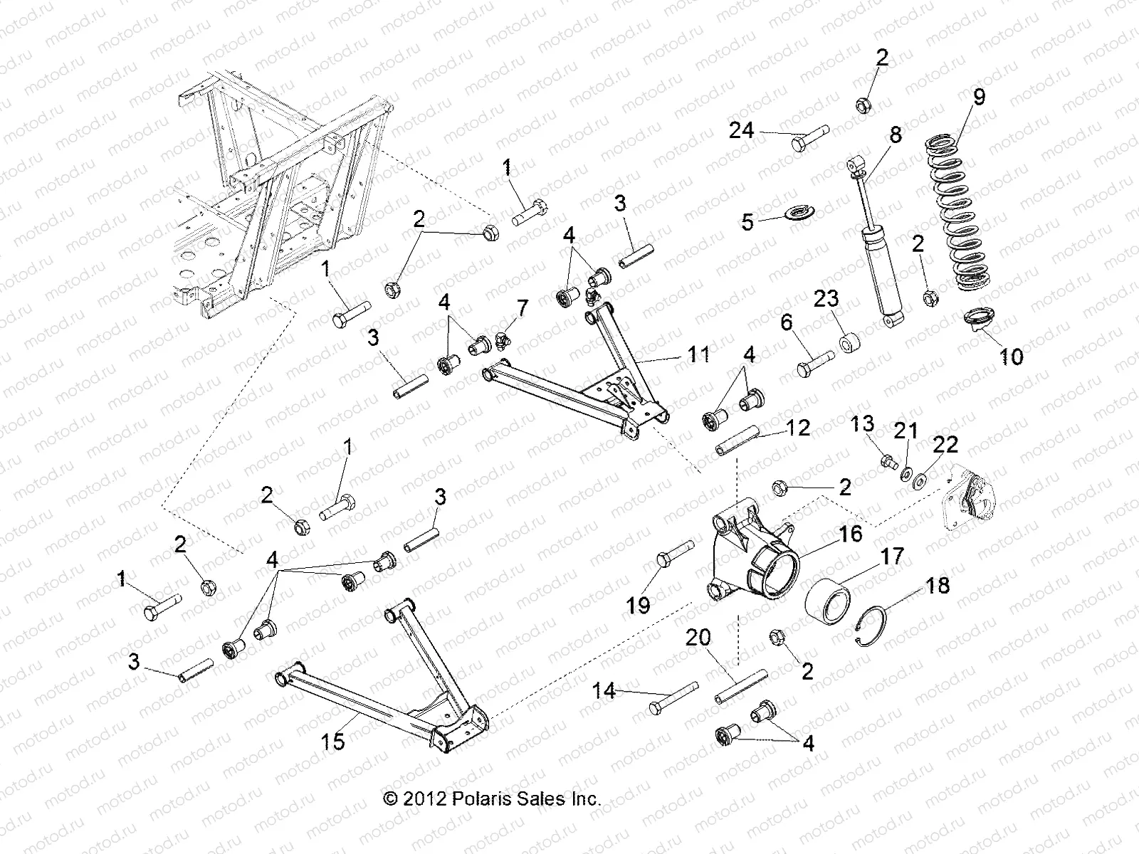 SUSPENSION | SUSPENSION, REAR - R13WH50AG/AH/AR/AX (49RGRSUSPRR13500CREW)