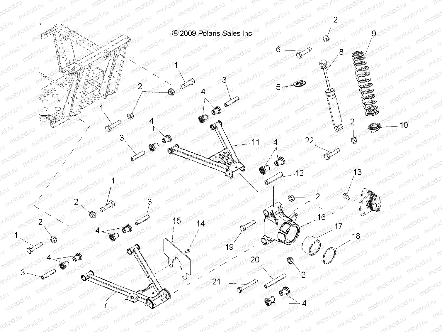 SUSPENSION | SUSPENSION, REAR - R13WH90DG (49RGRSUSPRR10800CREW)