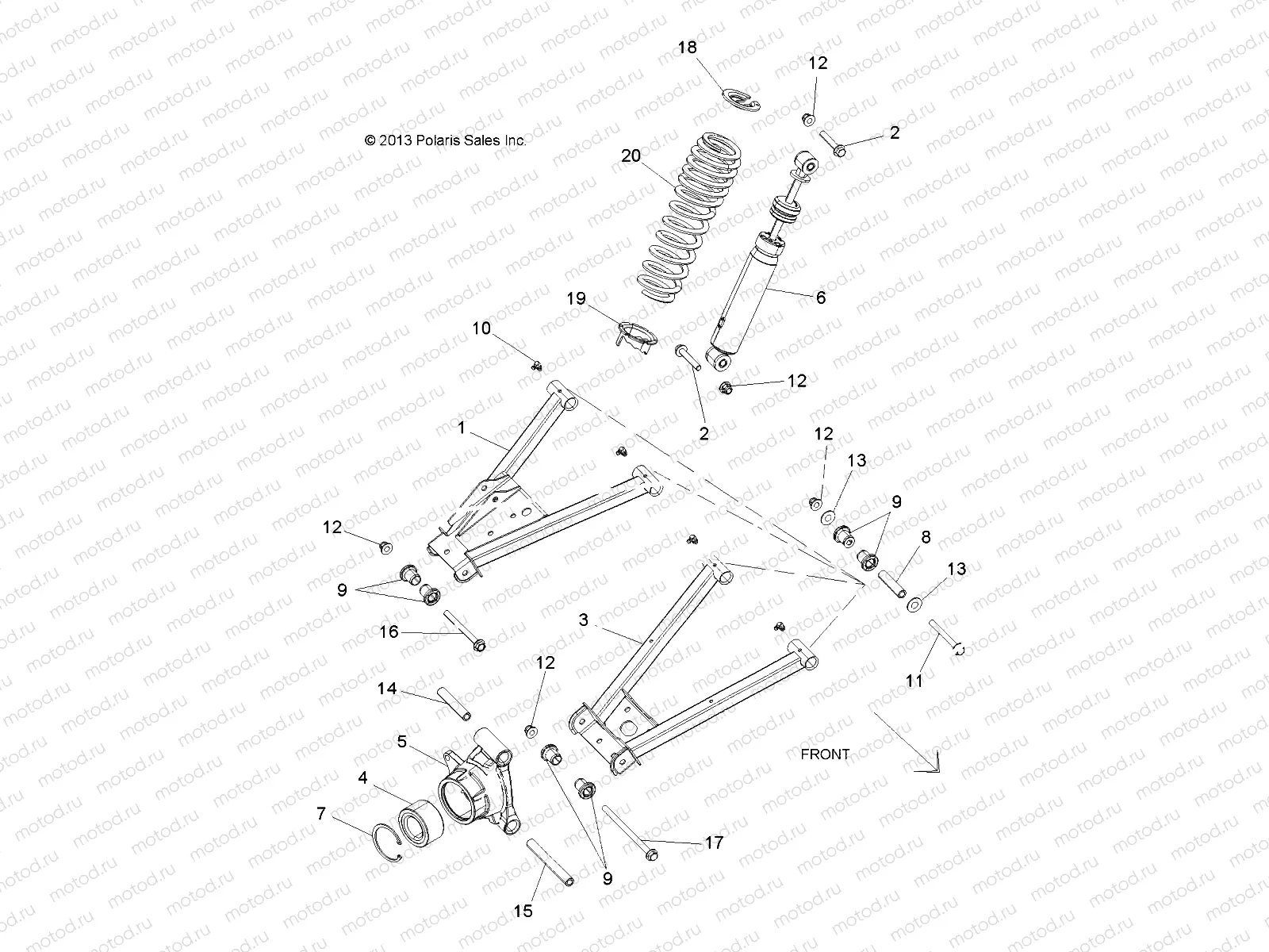 SUSPENSION | SUSPENSION, REAR - R17RNA57A1/A9/A4/EAM/NM (49RGRSUSPRR14570)