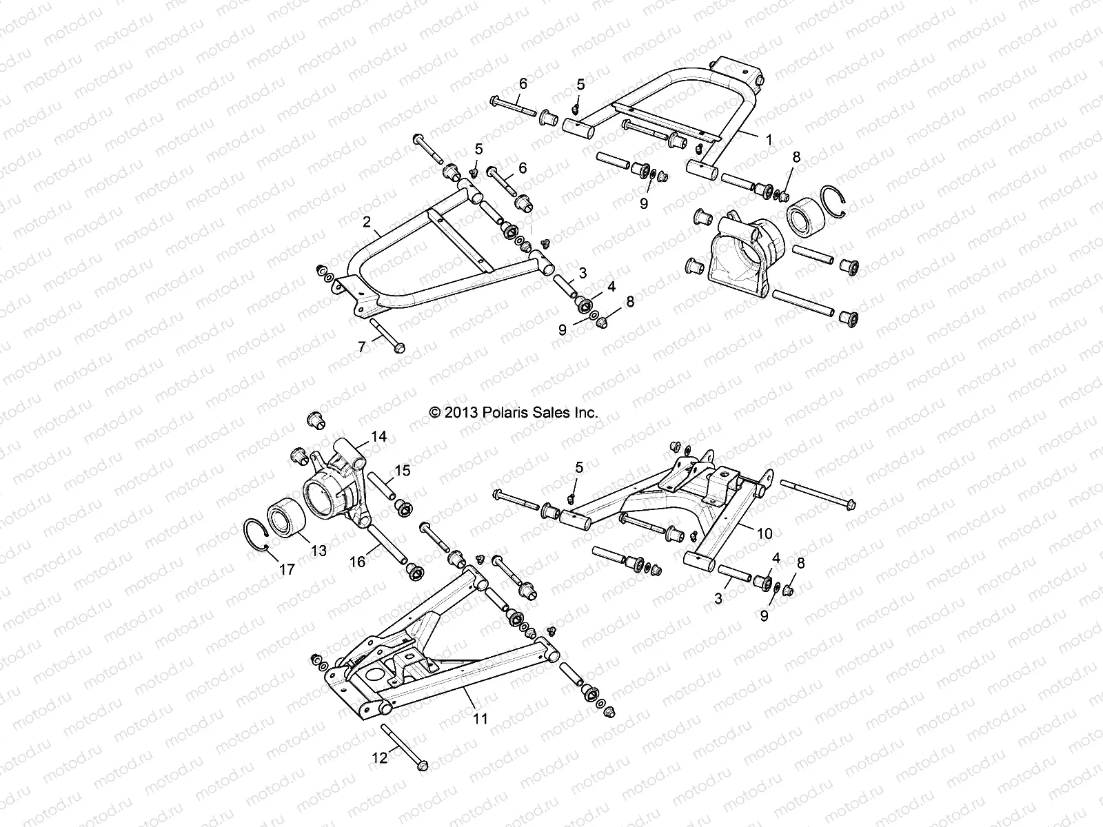SUSPENSION | SUSPENSION, REAR - R18RV_99 ALL OPTIONS (49RGRSUSPRR14CREW)
