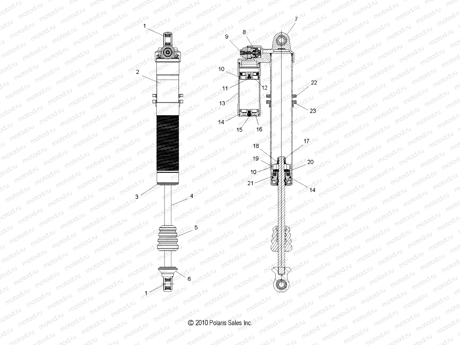 SUSPENSION | SUSPENSION, REAR SHOCK (7043764) - R11JH87AA/AD (49RGRSHOCKRR7043595)