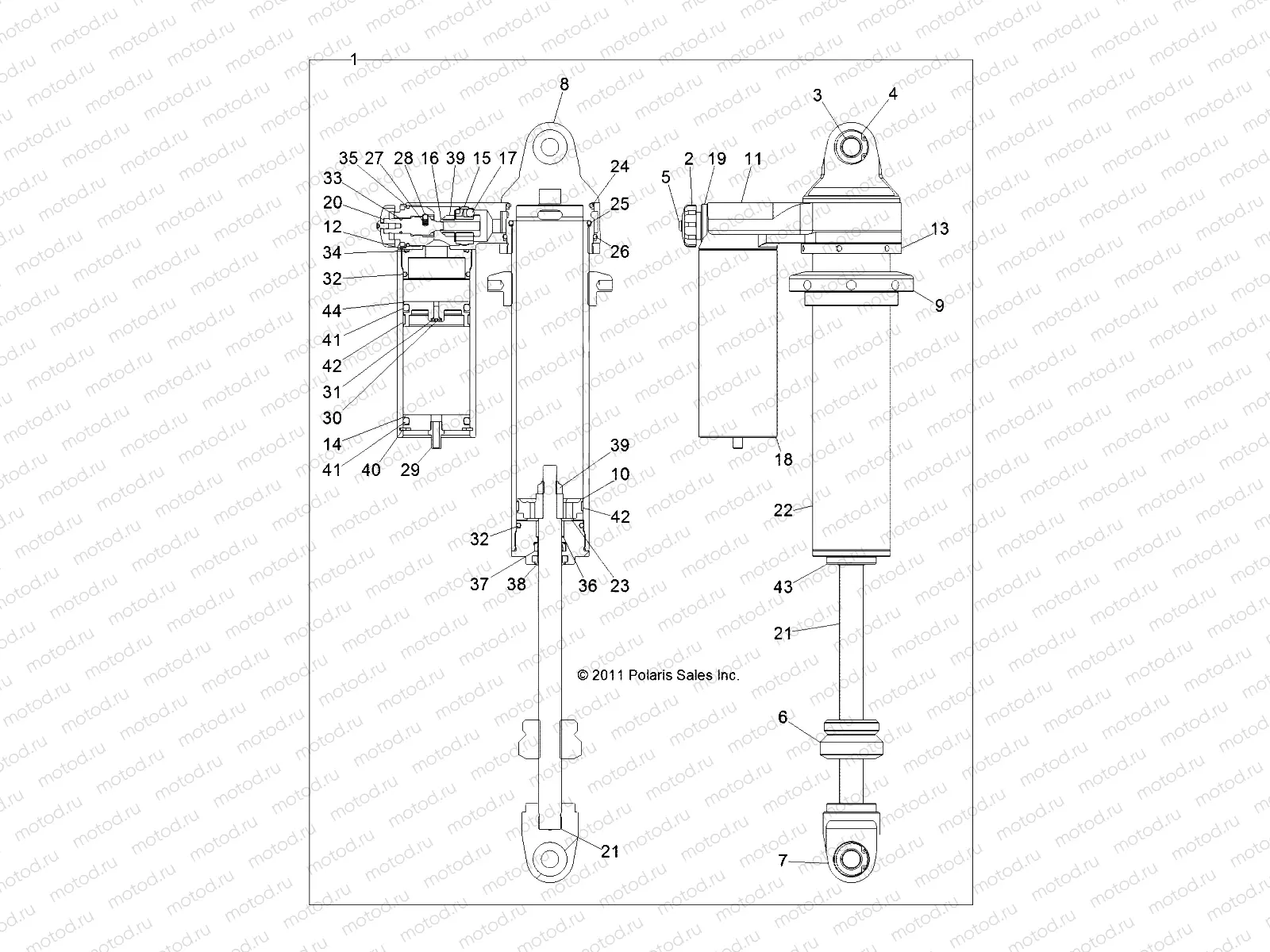 SUSPENSION | SUSPENSION, REAR SHOCK (7043776) - R12XT87AA/9EAS (49RGRSHOCKRR7043776)