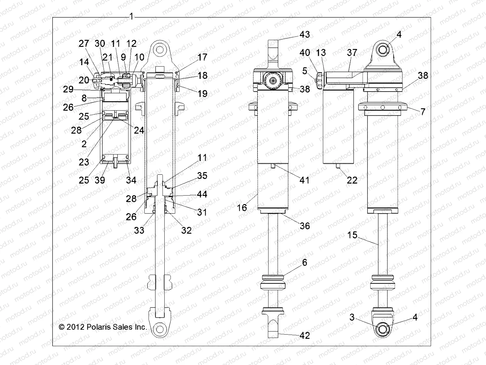 SUSPENSION | SUSPENSION, REAR SHOCK (7043938) - Z14XT9EFX (49RGRSHOCKRR7043938)
