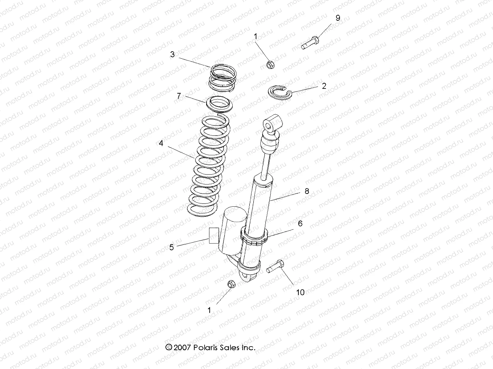 SUSPENSION | SUSPENSION, REAR SHOCK - A09BG50FA (49ATVSHOCKRR09SCRAM)