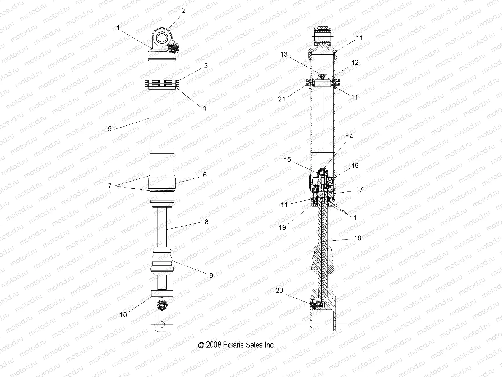 SUSPENSION | SUSPENSION, REAR SHOCK - A10GP52AA (49ATVSHOCKRR7043453)