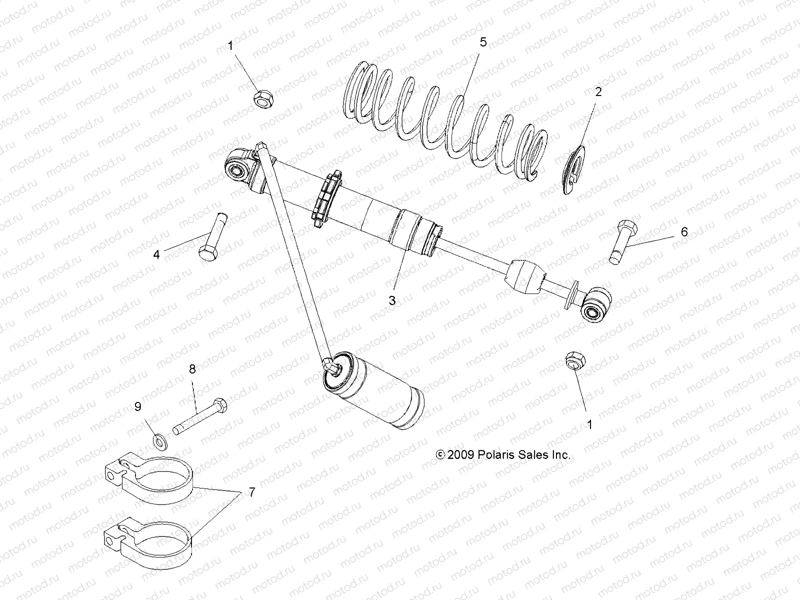 SUSPENSION | SUSPENSION, REAR SHOCK - A11NG50FA (49ATVSHOCKRR7043536)