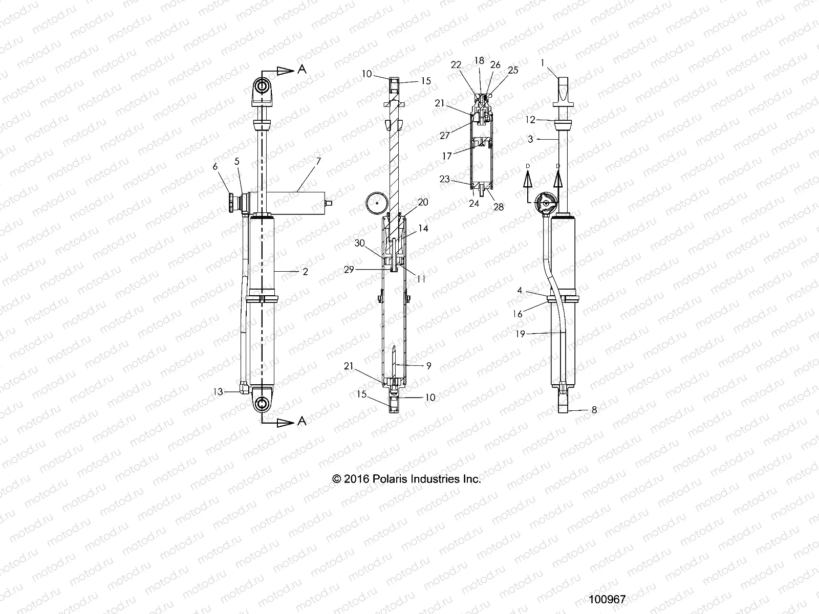 SUSPENSION | SUSPENSION, REAR SHOCK - A18DCE87BB (100967)